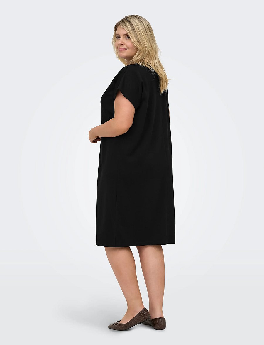 ONLY Carmakoma - CARLISE CAPSLEEVE V-NECK ABK DRESS JRS - robes de fête - black - 3