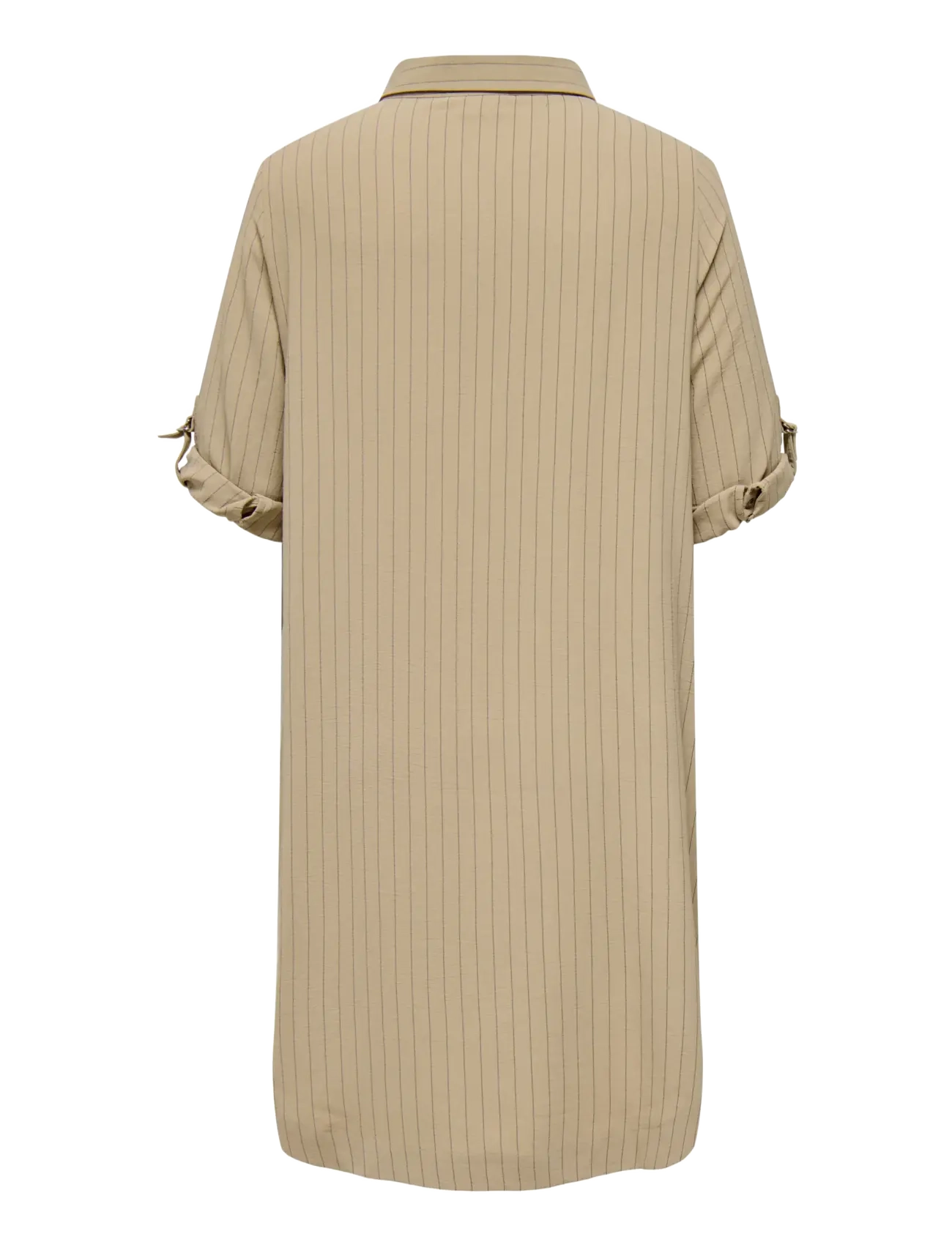 ONLY Carmakoma - CARELZA 3/4 STRIPE DRESS WVN - robes chemises - silver mink - 1