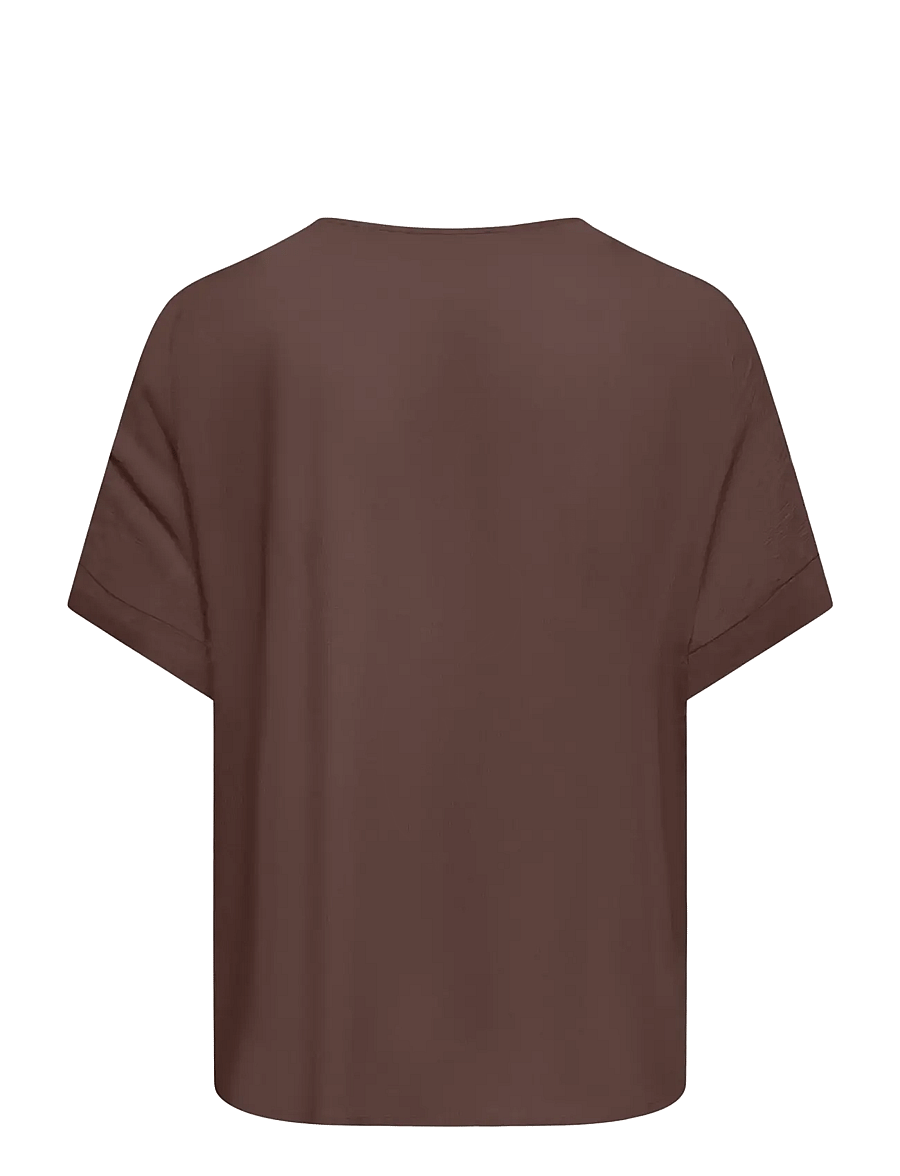 ONLY Carmakoma - CARVILMA S/S BOATNECK TOP AOP - t-shirts - shopping bag - 1