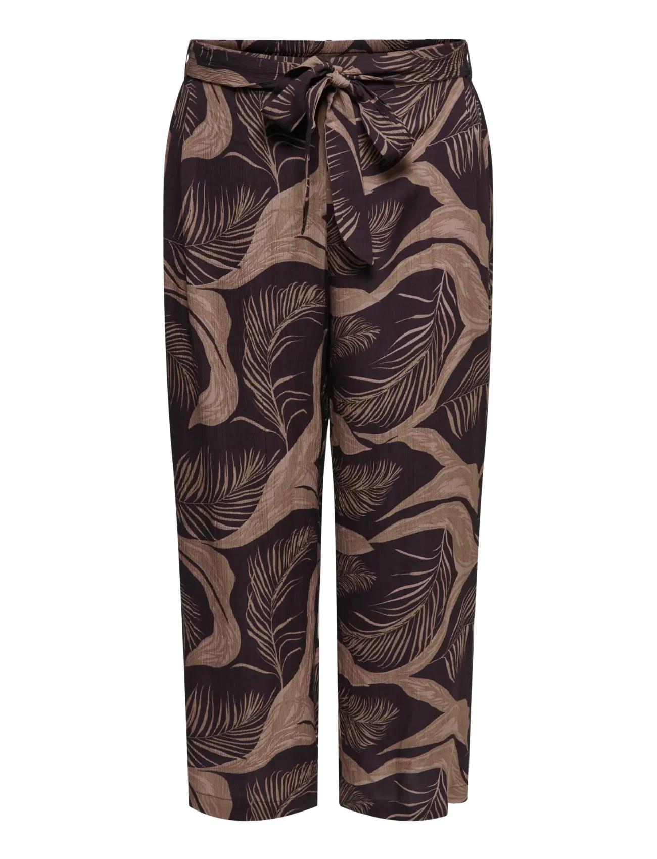 ONLY Carmakoma CARVILMA CULOTTE PANT AOP - Püksid - SHOPPING BAG / brown