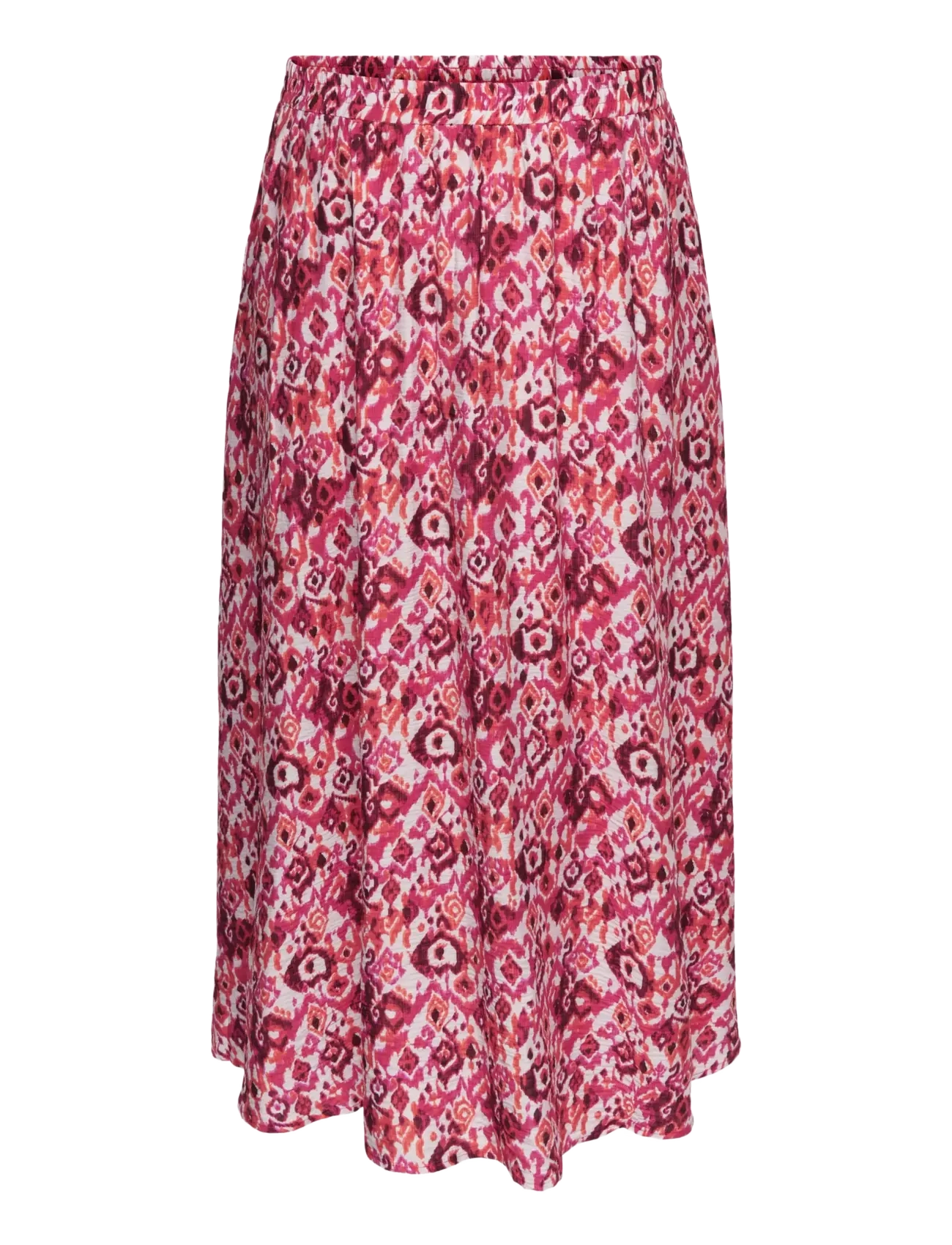 ONLY Carmakoma CARHAVANA CALF SKIRT AOP - Tøj - FUCHSIA PURPLE / pink/rose