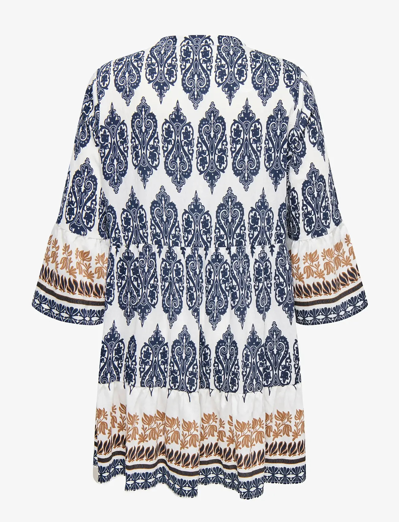 ONLY Carmakoma - CARHAVANA 3/4 TUNIC DRESS AOP - kurze kleider - cloud dancer - 1