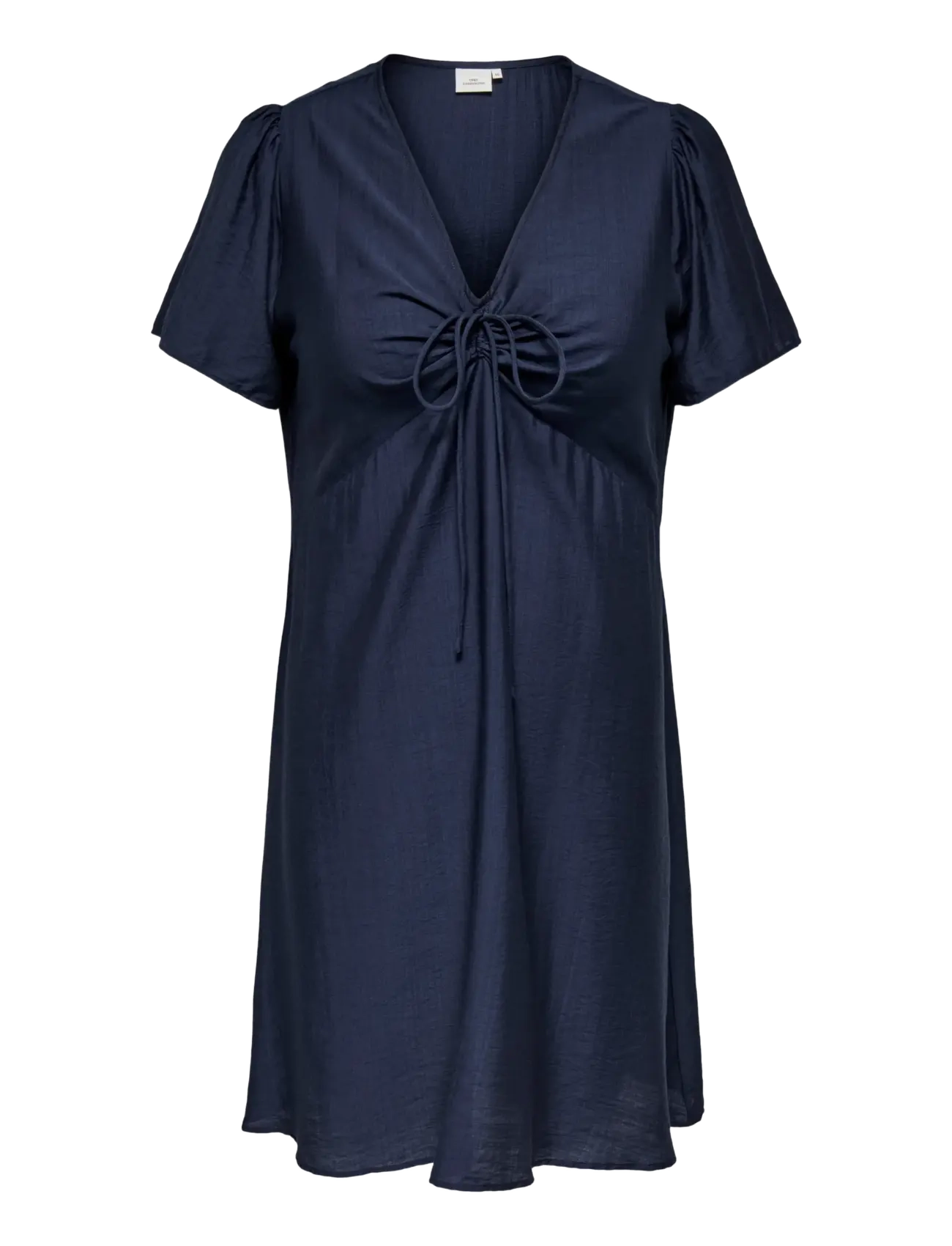 ONLY Carmakoma CARCECILIA SS V-NECK KNEE DRESS WVN - Klänningar - NAVY BLAZER / navy