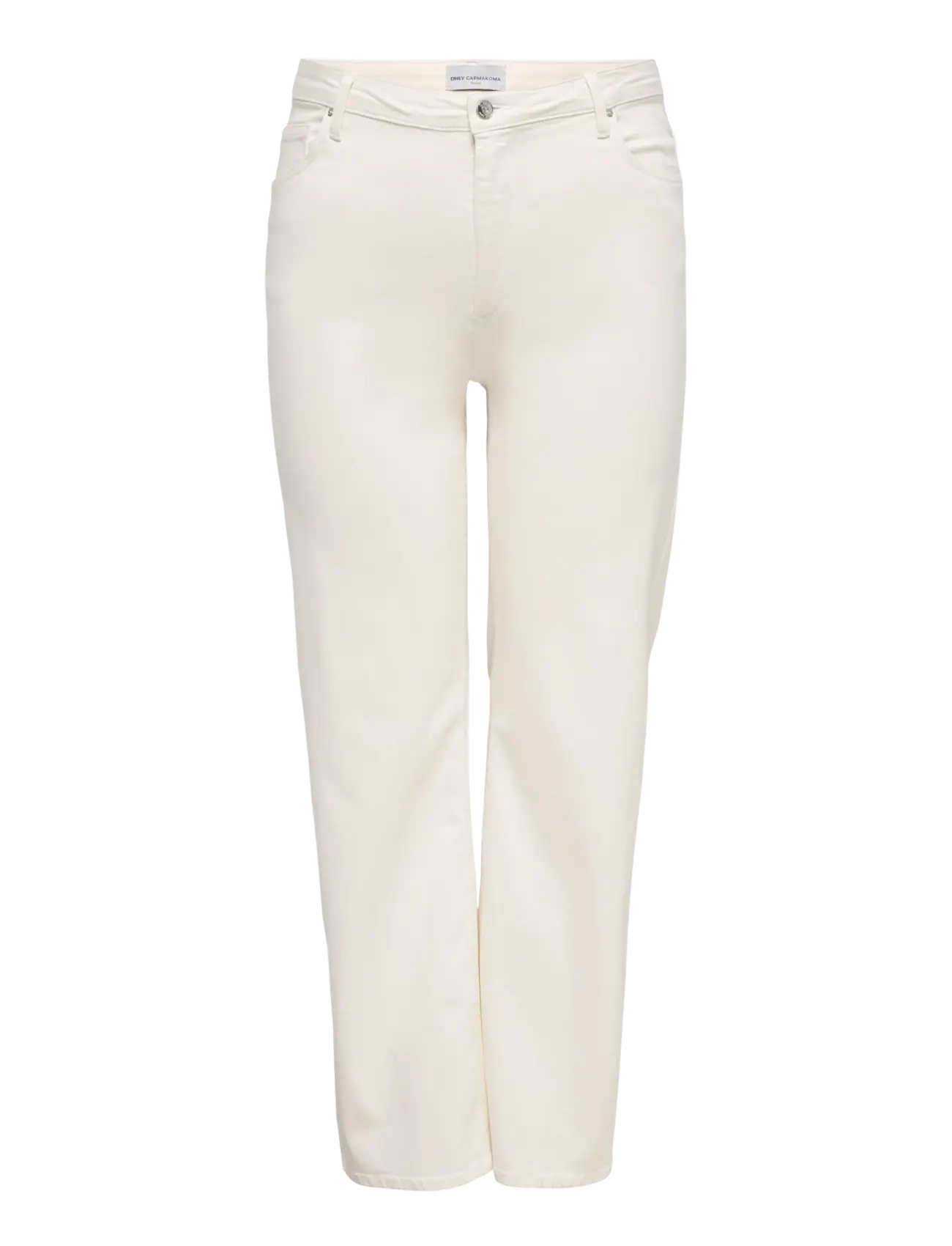 ONLY Carmakoma CARWILLY HW WIDE DNM DOT019 NOOS - Jeans - ECRU / cream