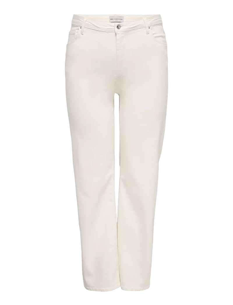 ONLY Carmakoma - CARWILLY HW WIDE DNM DOT019 NOOS - brede jeans - ecru - 1