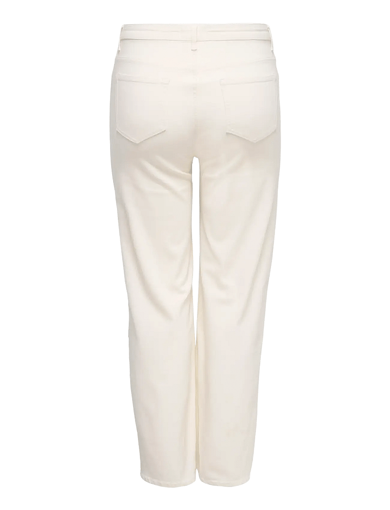 ONLY Carmakoma - CARWILLY HW WIDE DNM DOT019 NOOS - brede jeans - ecru - 2