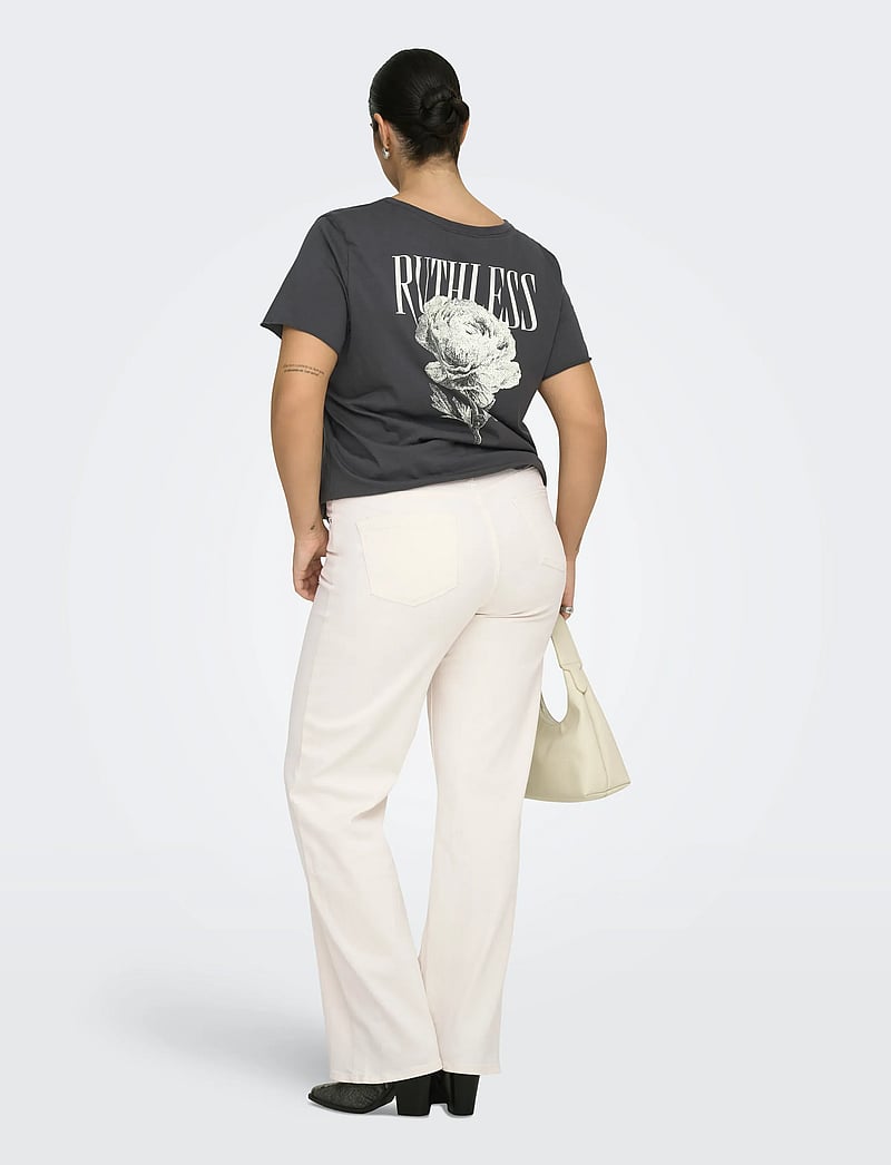 ONLY Carmakoma - CARWILLY HW WIDE DNM DOT019 NOOS - brede jeans - ecru - 3