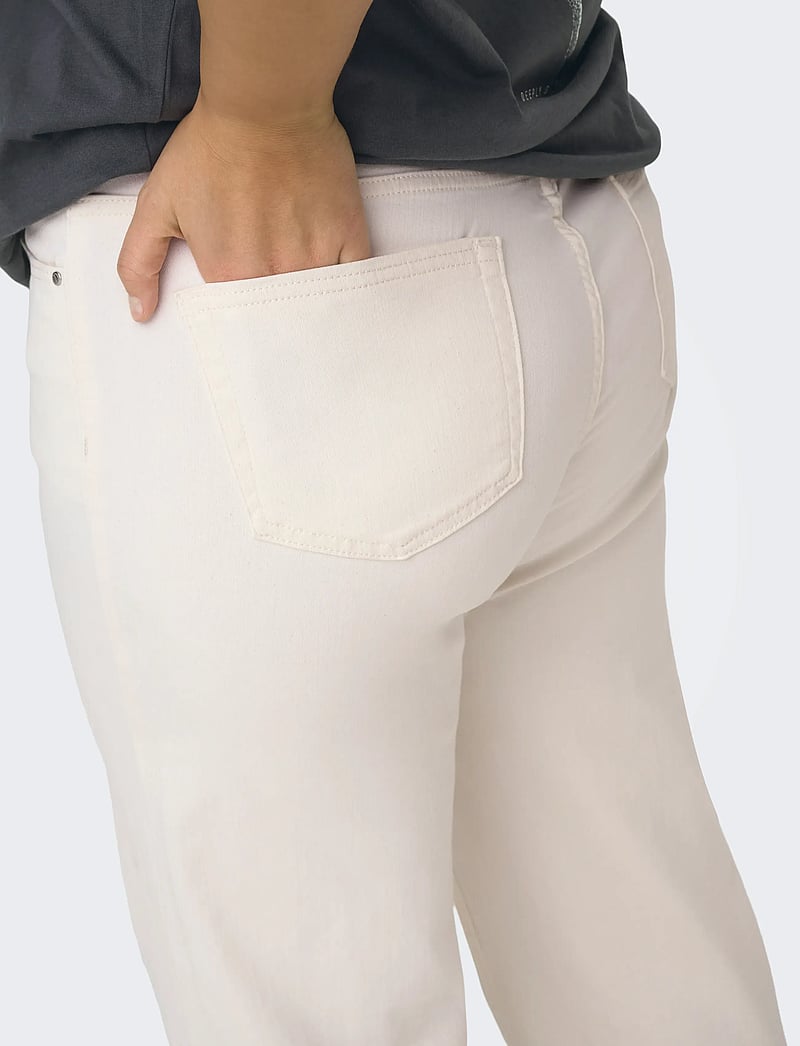 ONLY Carmakoma - CARWILLY HW WIDE DNM DOT019 NOOS - brede jeans - ecru - 4