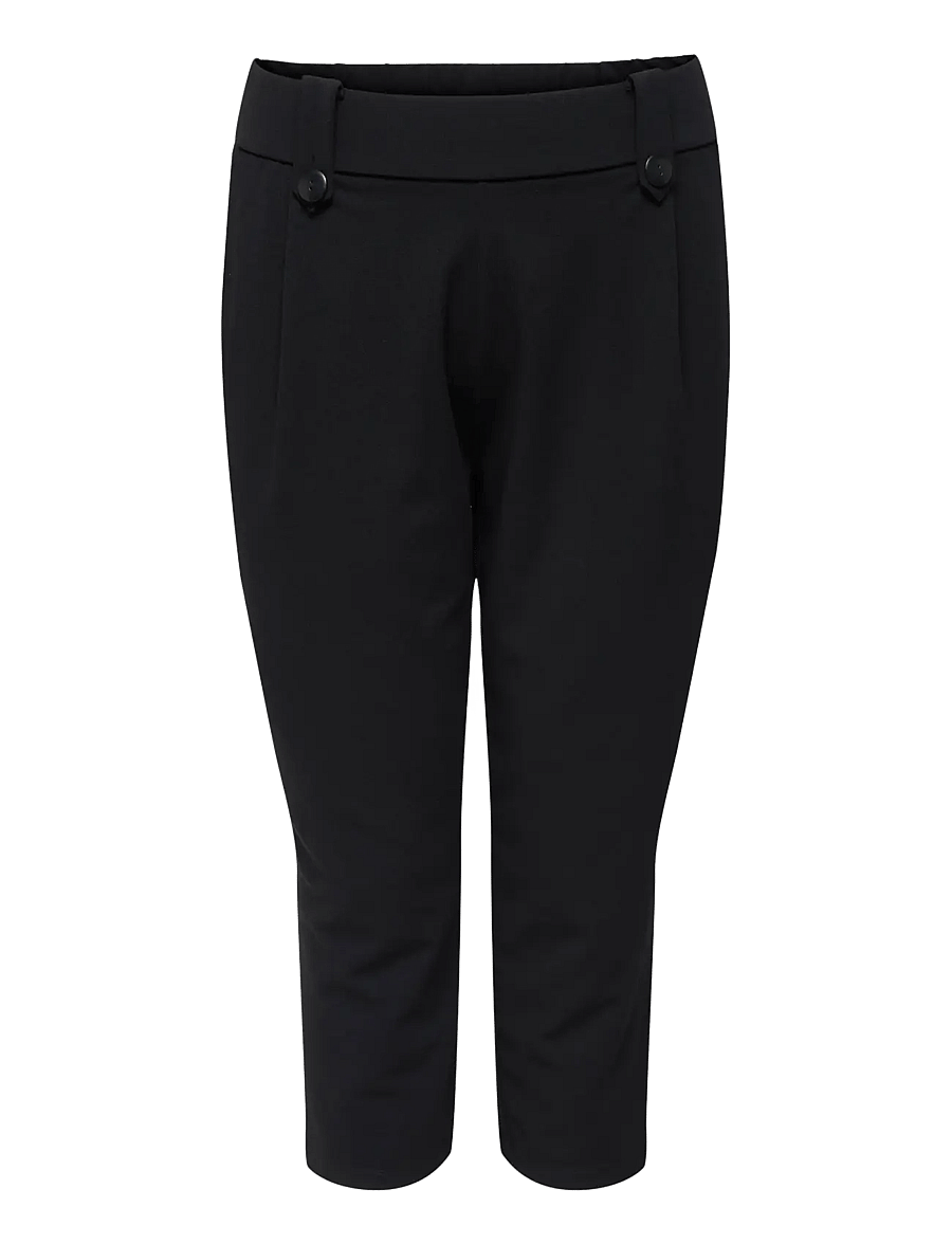 ONLY Carmakoma - CARSANIA BUTTON CAPRI JRS PNT NOOS - caprihose - black - 1