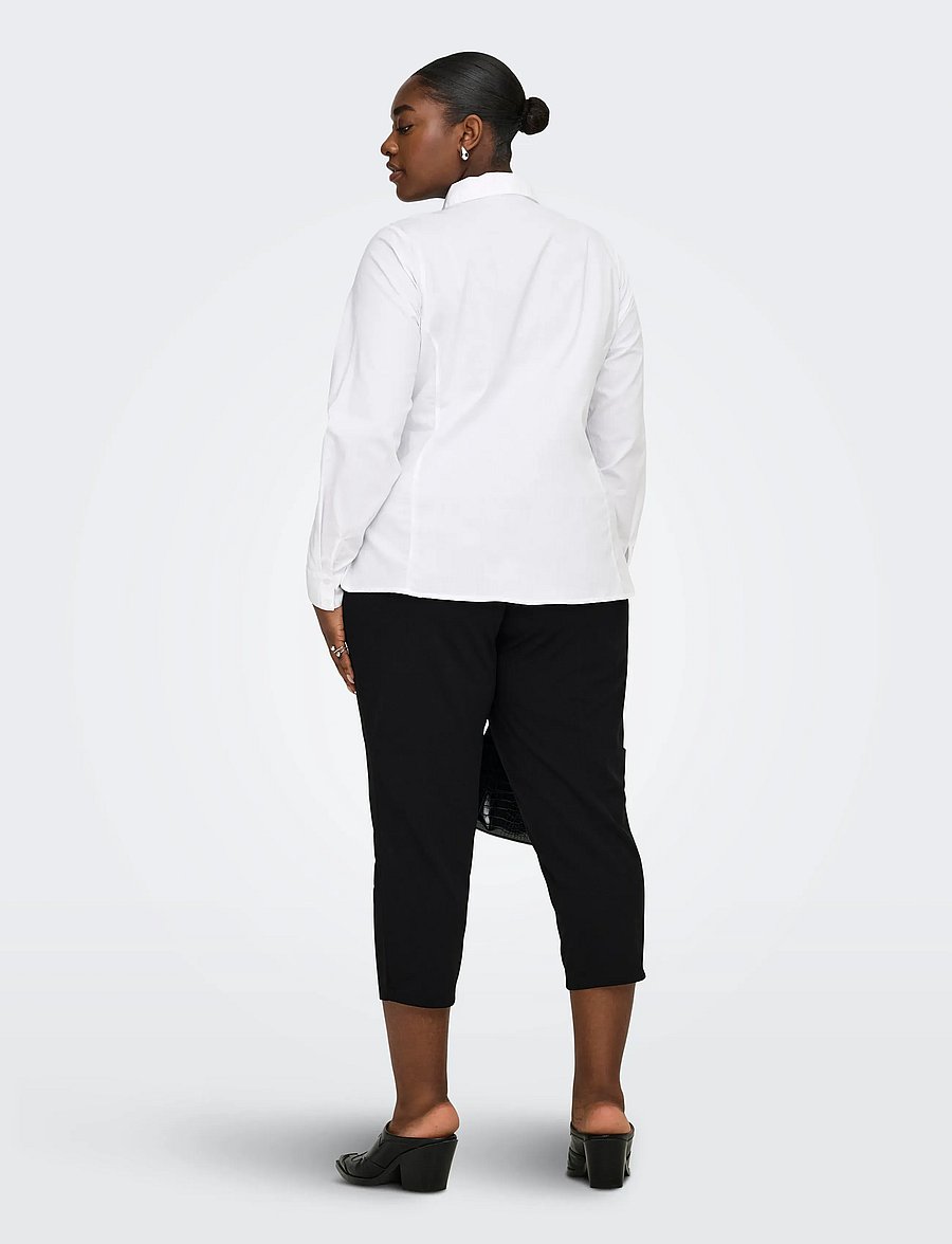 ONLY Carmakoma - CARSANIA BUTTON CAPRI JRS PNT NOOS - caprihose - black - 3