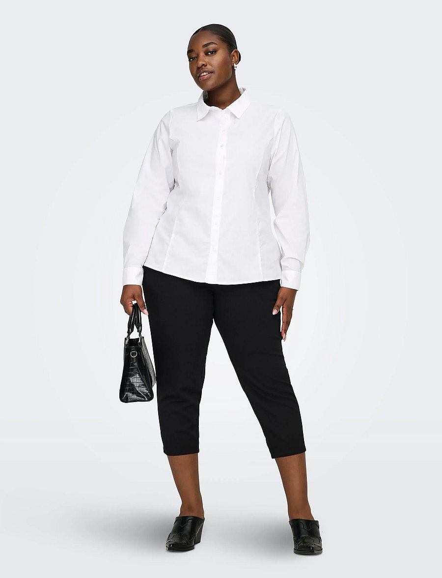 ONLY Carmakoma - CARSANIA BUTTON CAPRI JRS PNT NOOS - caprihose - black - 4