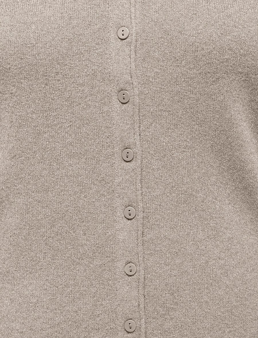 ONLY Carmakoma - CARLOYAL LS O-NECKBU CARDI KNT NOOS - cardigans - beige - 2