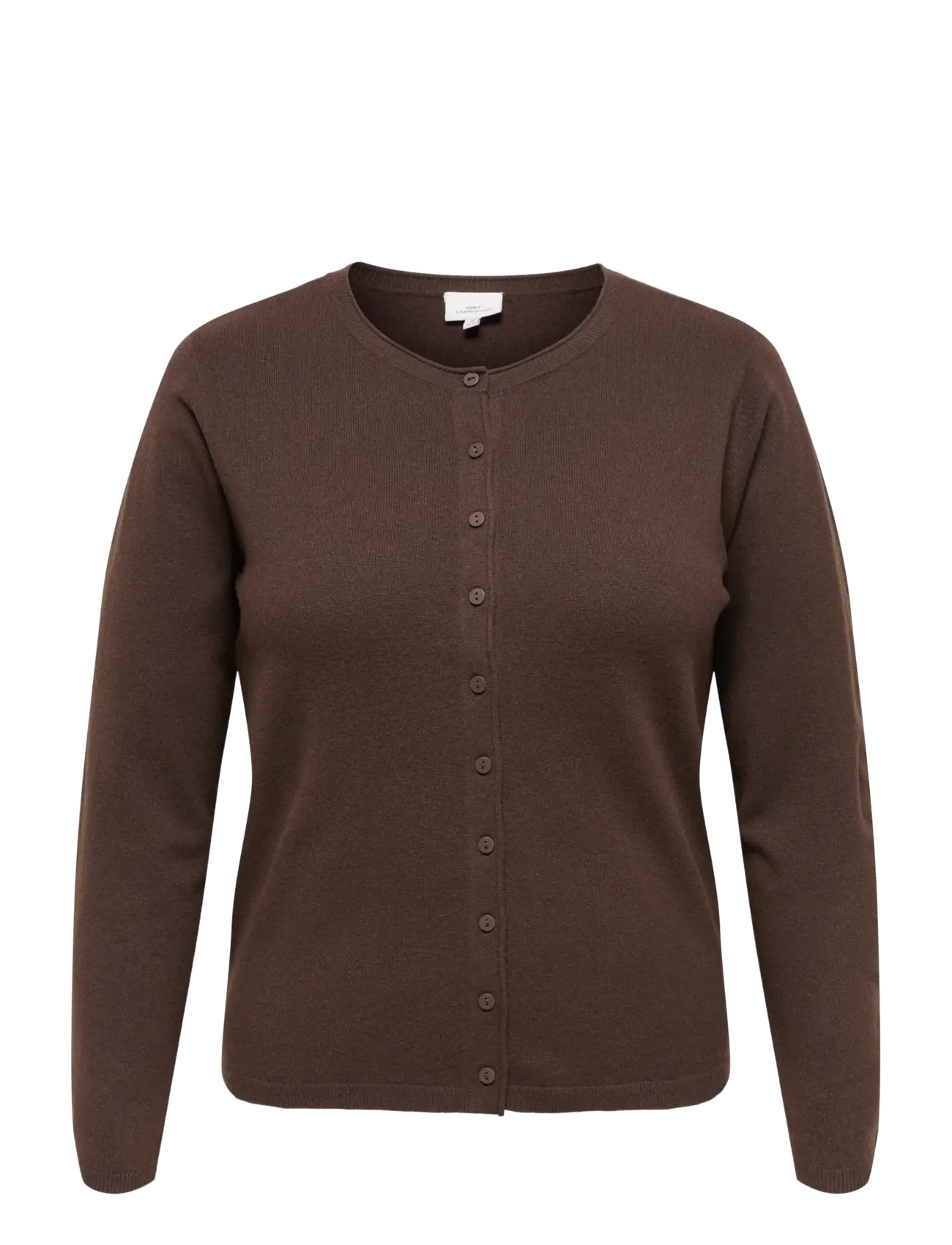 ONLY Carmakoma CARLOYAL LS O-NECKBU CARDI KNT NOOS - Kudumid - CHOCOLATE TORTE / brown