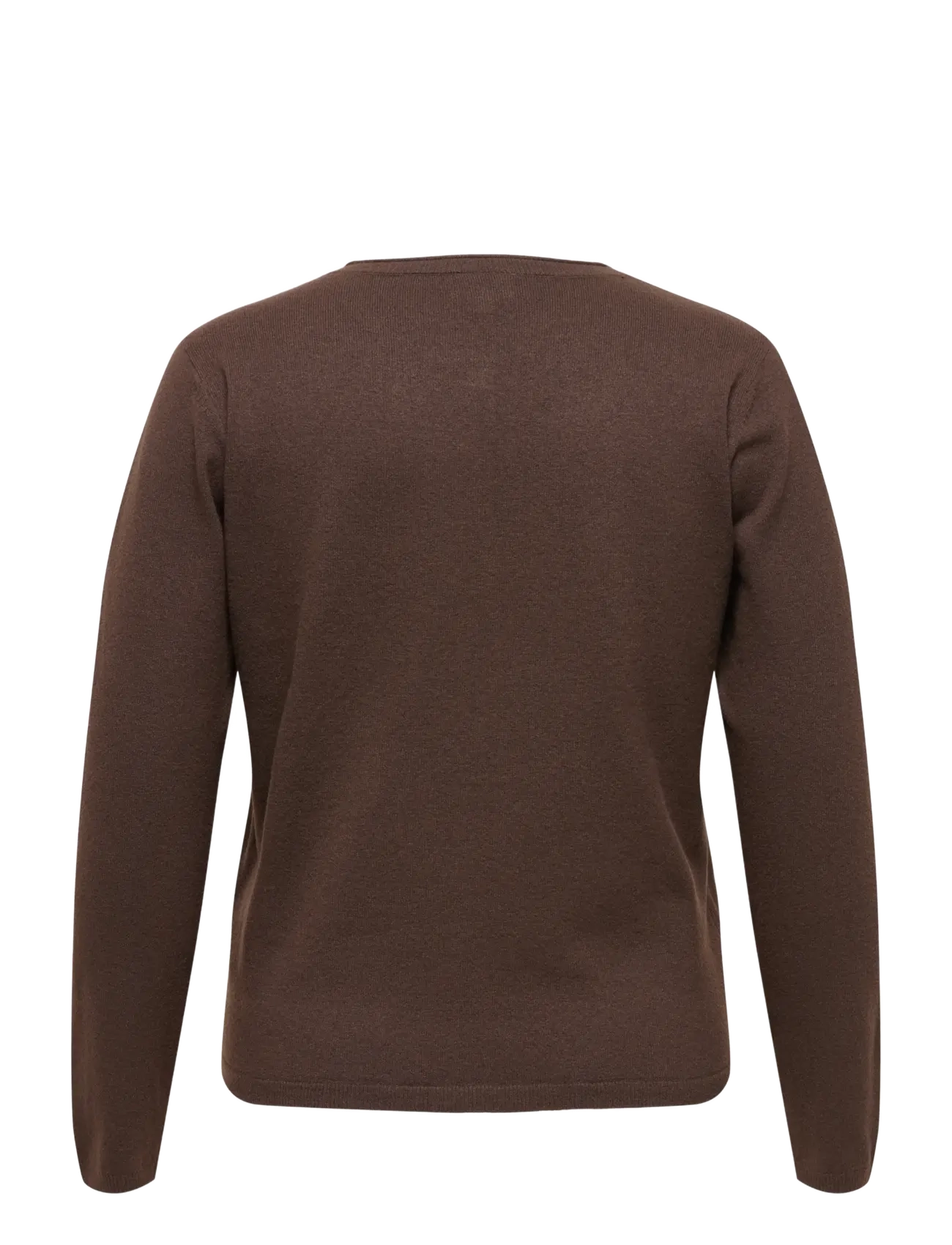 ONLY Carmakoma - CARLOYAL LS O-NECKBU CARDI KNT NOOS - kardiganid - chocolate torte - 1