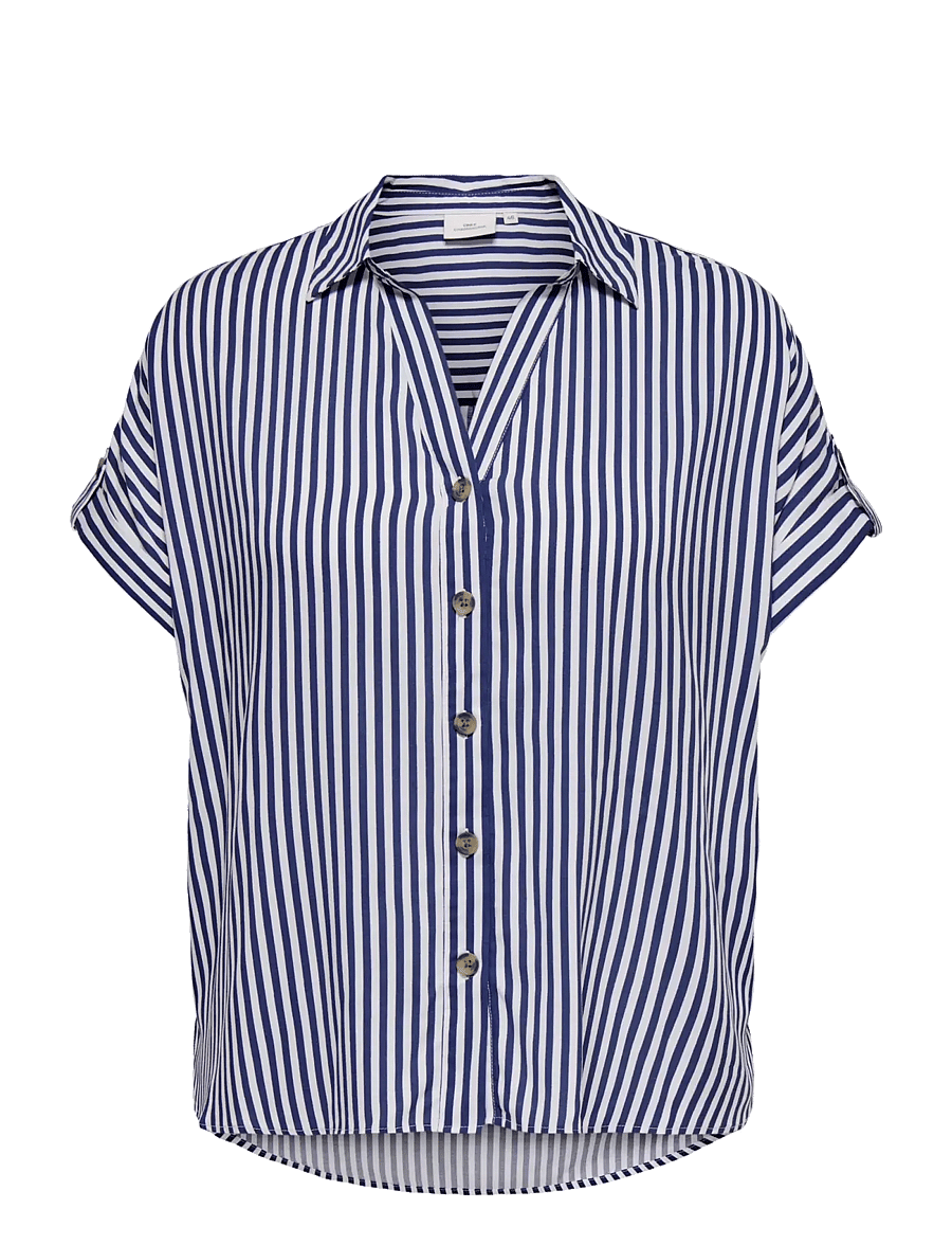 ONLY Carmakoma - CARYASMIN SHIRT S/S WVN NOOS - peacoat - 0