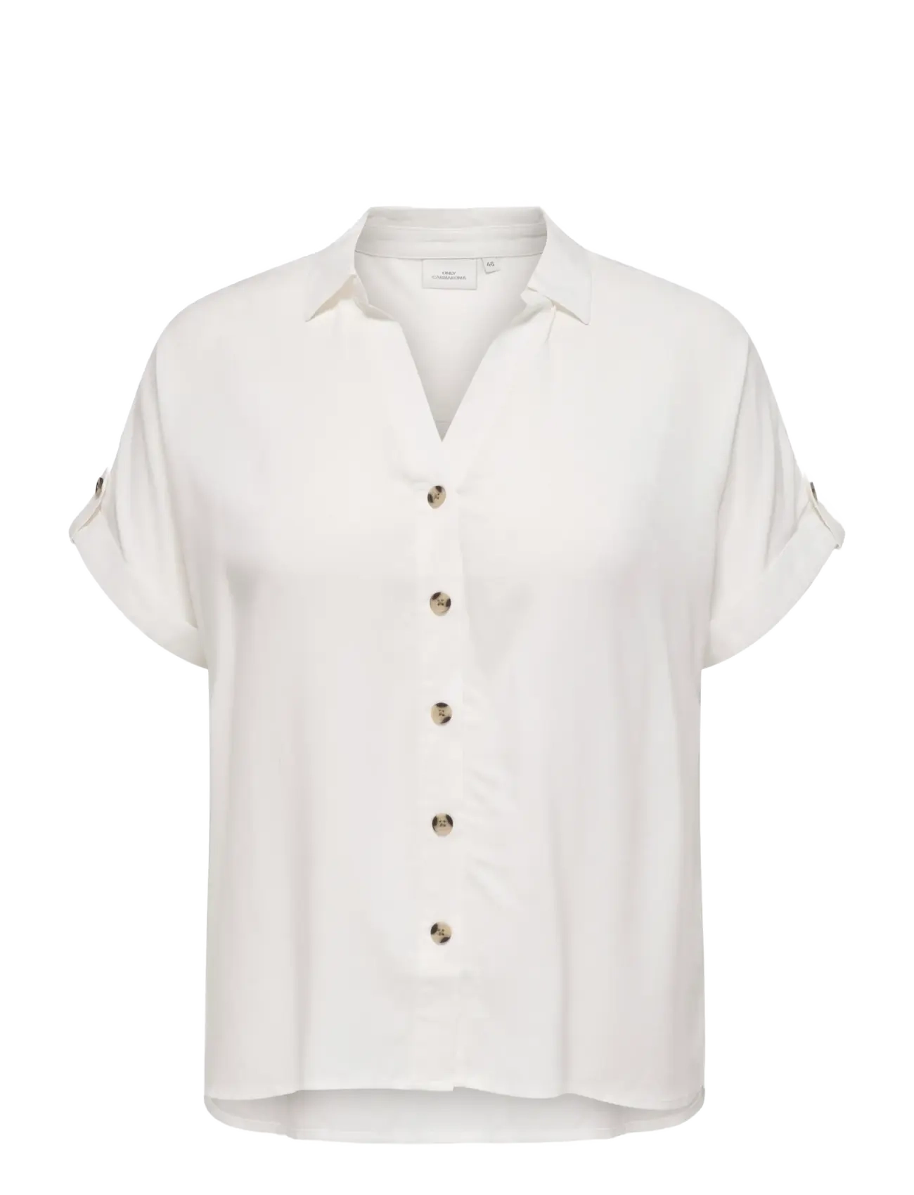 ONLY Carmakoma CARYASMIN SHIRT S/S WVN NOOS - Bluser & Skjorter - SNOW WHITE / white