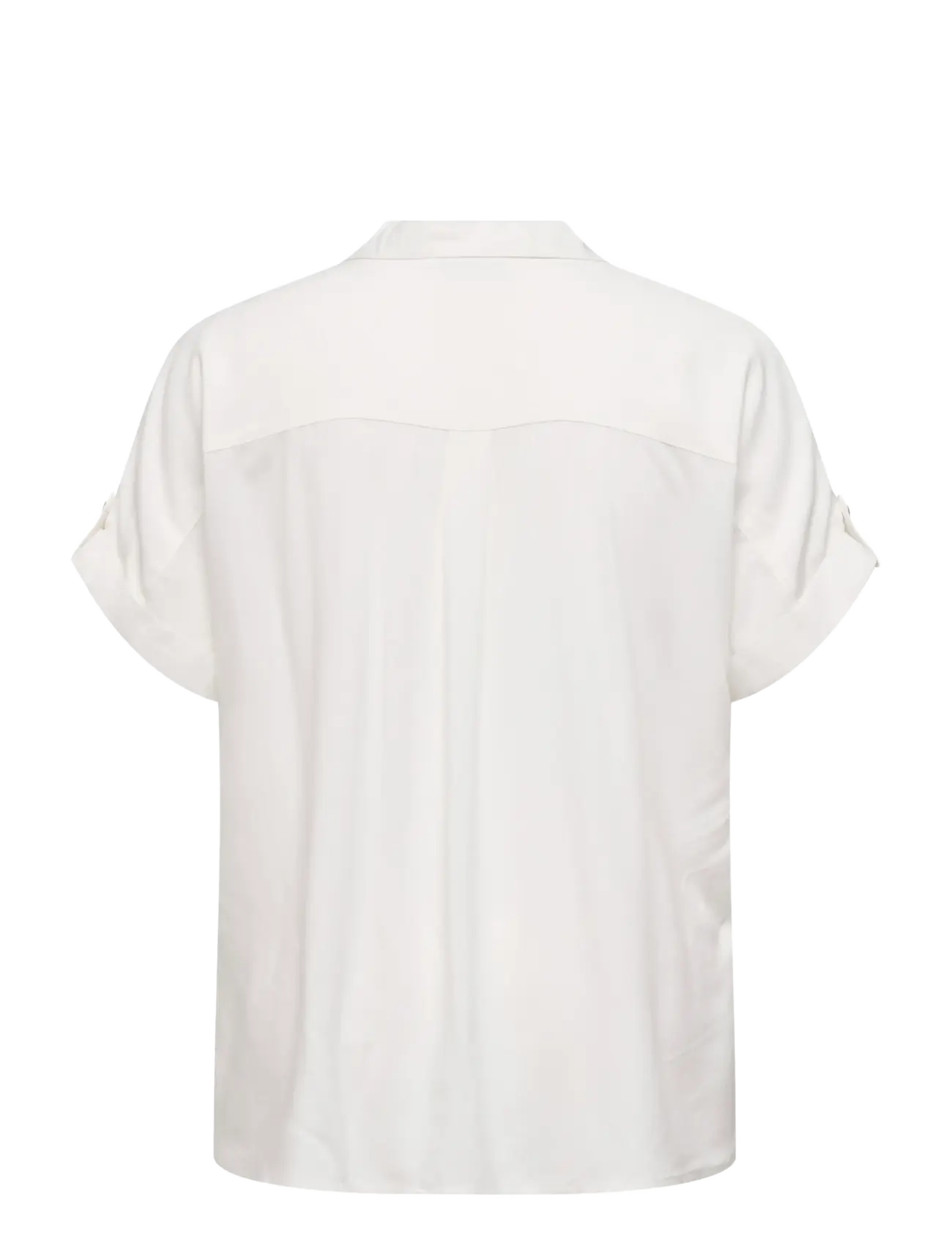 ONLY Carmakoma - CARYASMIN SHIRT S/S WVN NOOS - kortærmede skjorter - snow white - 2