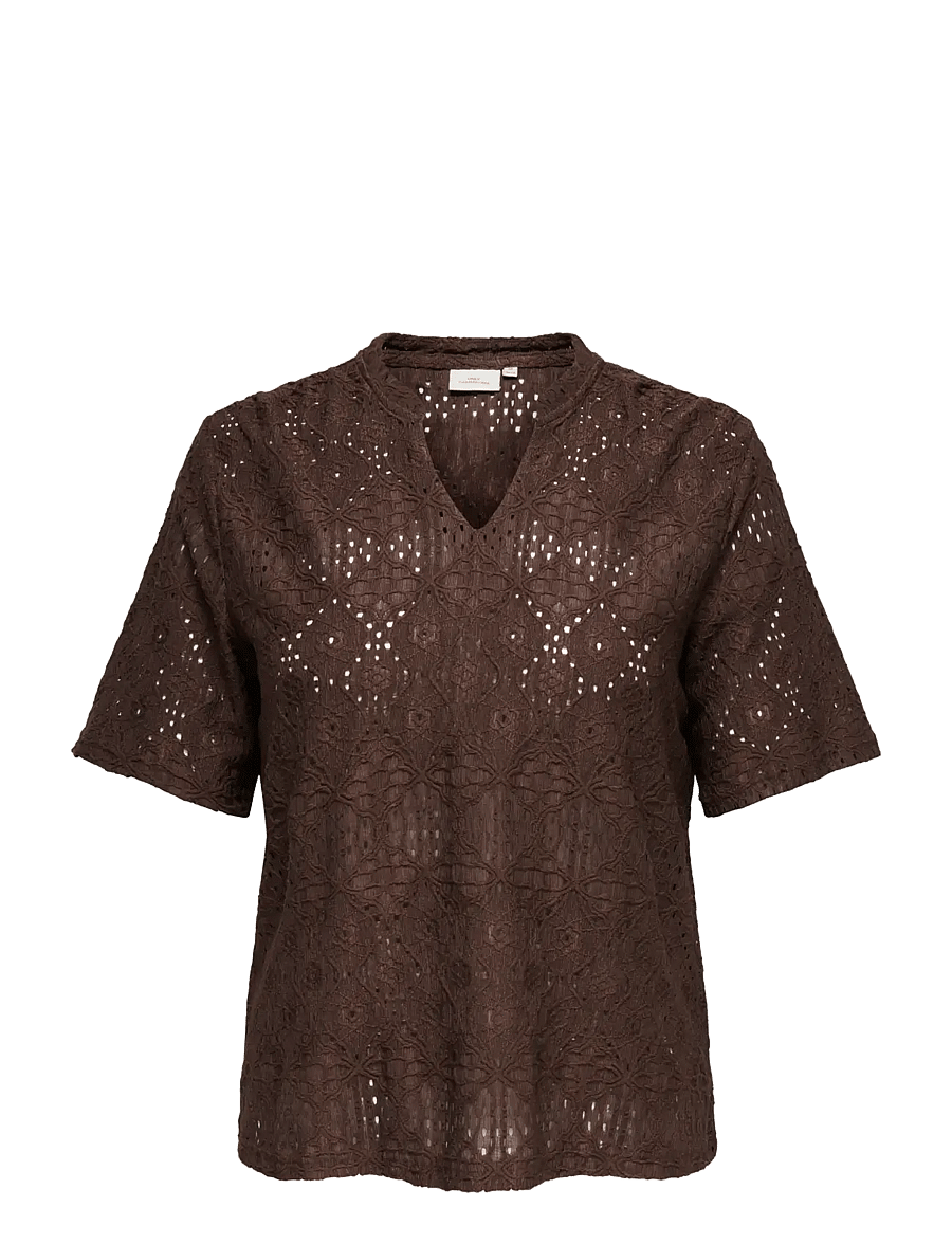 ONLY Carmakoma - CARHELLEN S/S V-NECK BLOUSE JRS - lühikeste varrukatega pluusid - shopping bag - 1