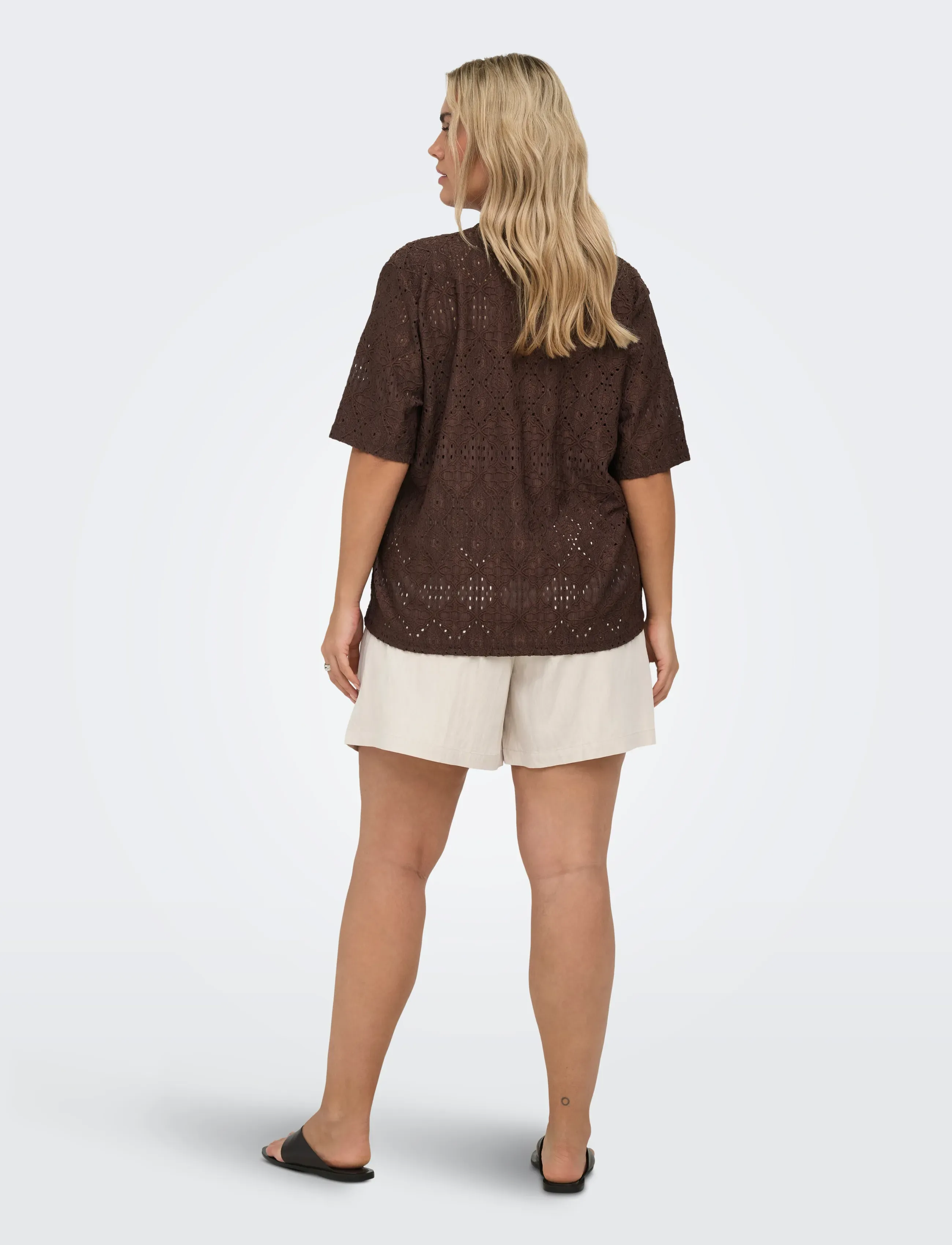 ONLY Carmakoma - CARHELLEN S/S V-NECK BLOUSE JRS - lühikeste varrukatega pluusid - shopping bag - 3