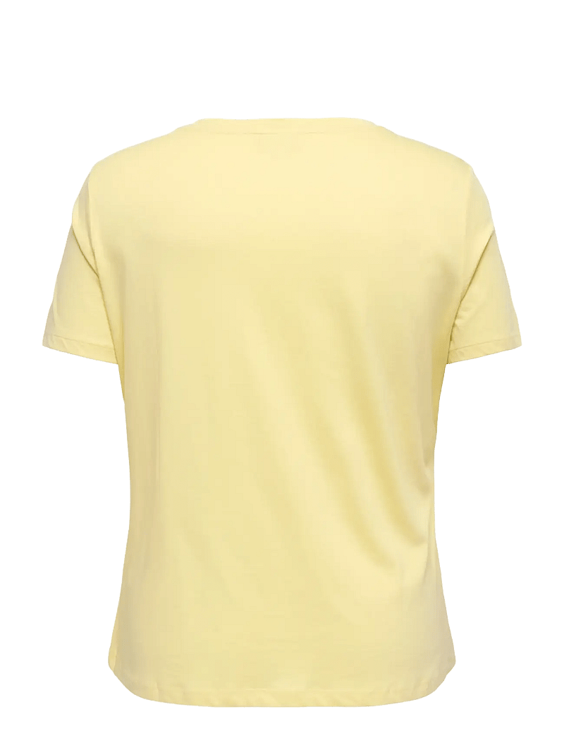 ONLY Carmakoma - CARZENIA S/S O-NECK TOP JRS - t-shirts - sunlight - 1