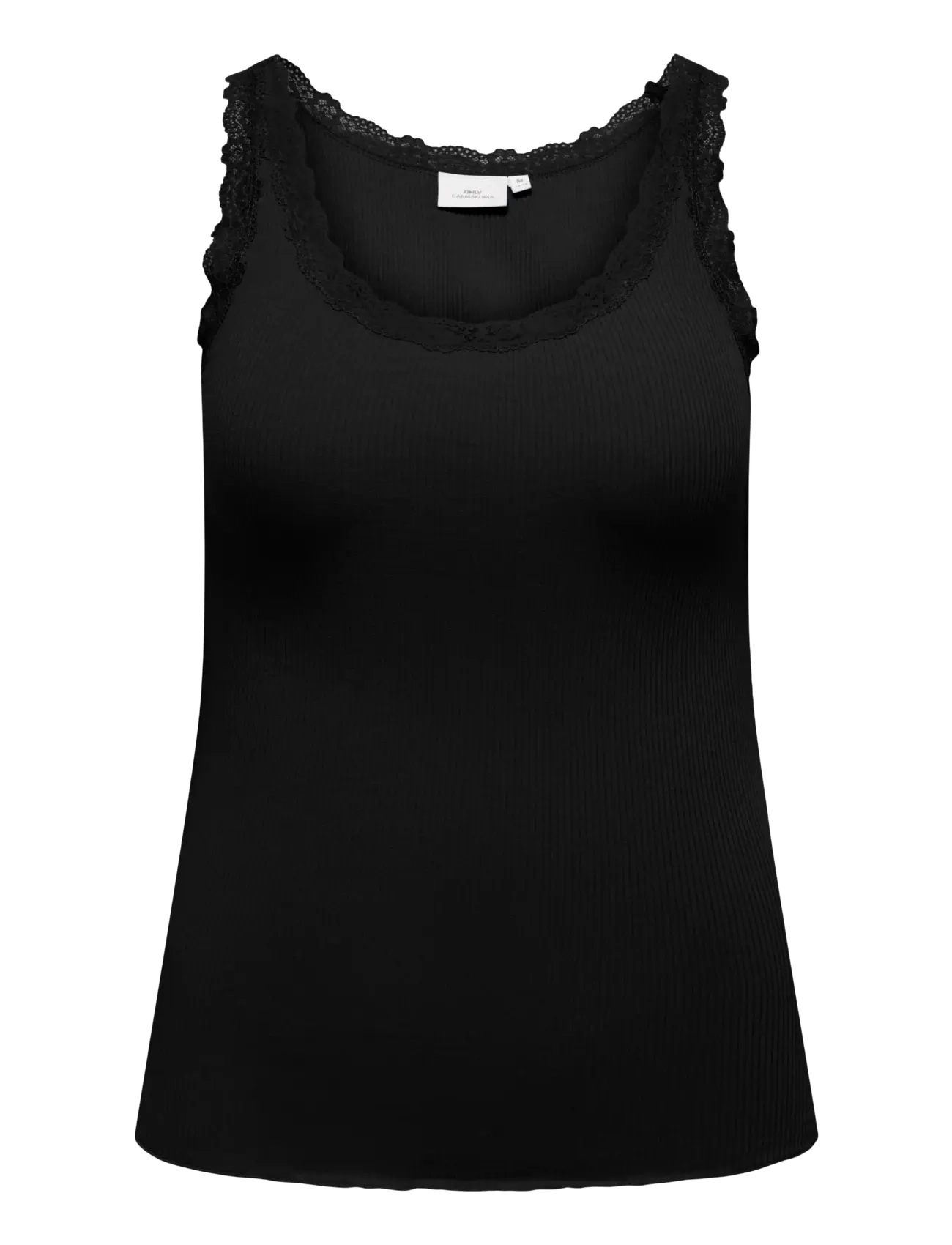 ONLY Carmakoma CARSARA SHARAI LACE TANK TOP JRS NOOS - Uus - BLACK / black
