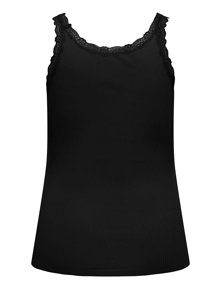 ONLY Carmakoma - CARSARA SHARAI LACE TANK TOP JRS NOOS - hauts sans manches - black - 2