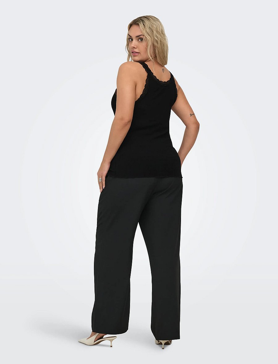 ONLY Carmakoma - CARSARA SHARAI LACE TANK TOP JRS NOOS - hauts sans manches - black - 3