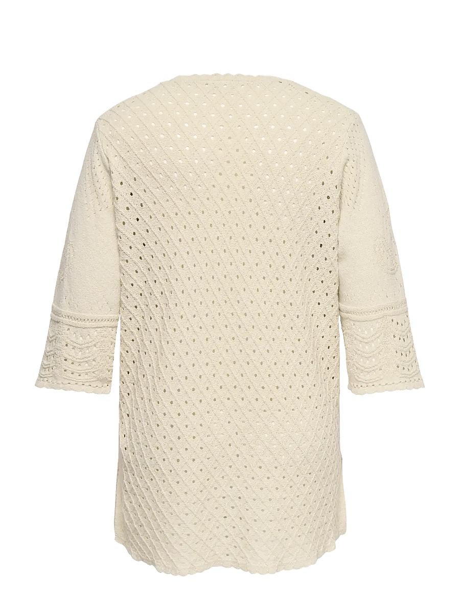 ONLY Carmakoma - CARLUZA 3/4 V-NECK LONG KIMONO KNT - kimono - birch - 1