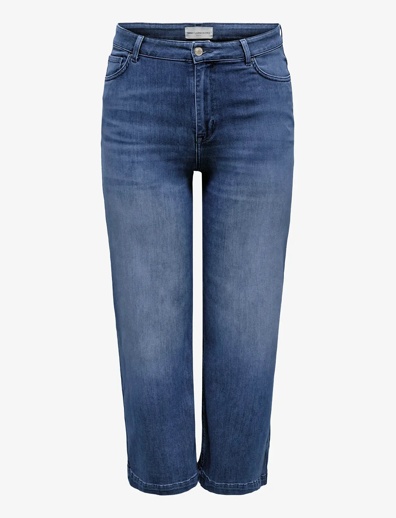 ONLY Carmakoma - CARWILLY HW CROP WIDE REA096 - slim fit jeans - medium blue denim - 1