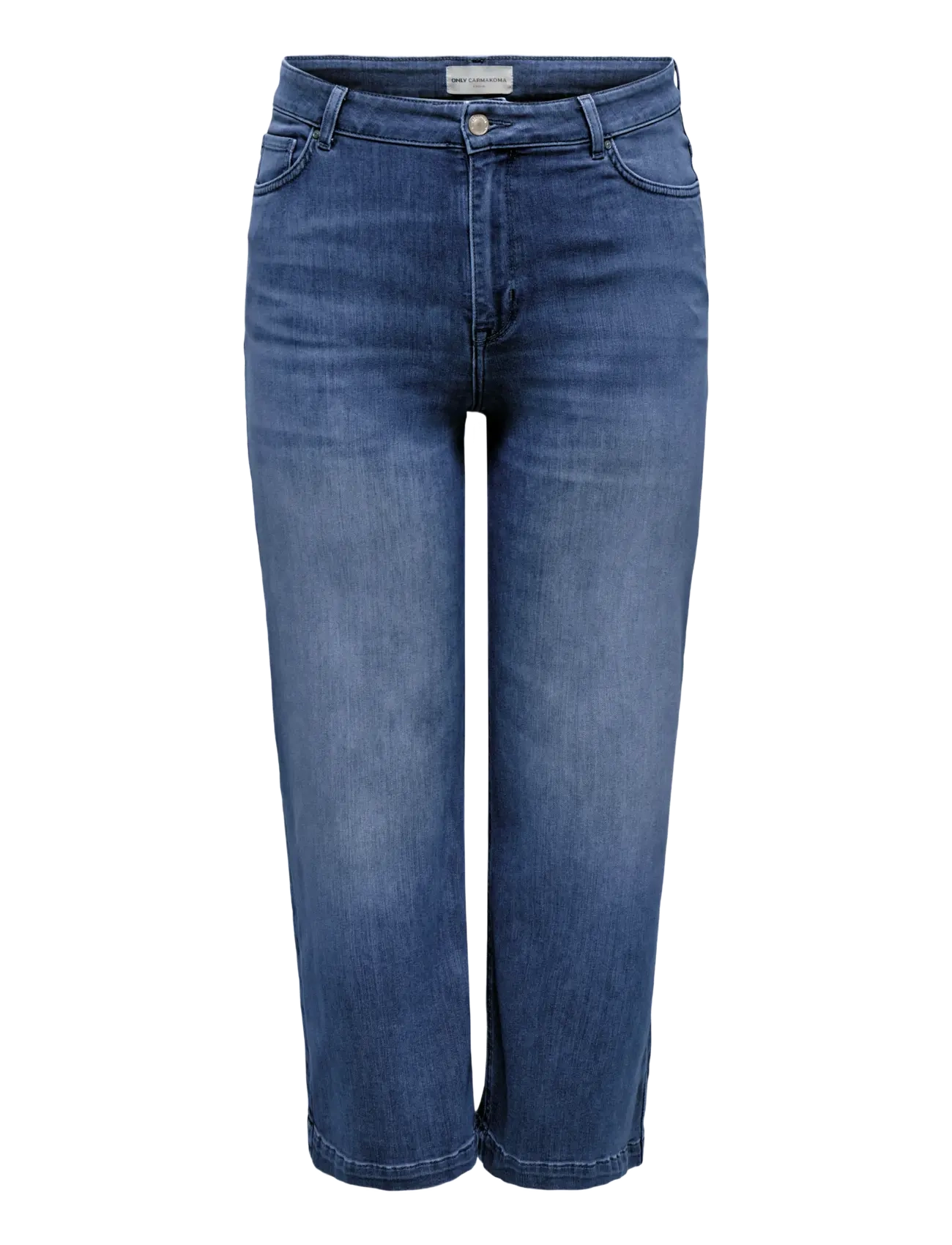 ONLY Carmakoma CARWILLY HW CROP WIDE REA096 - Teksad - MEDIUM BLUE DENIM / blue