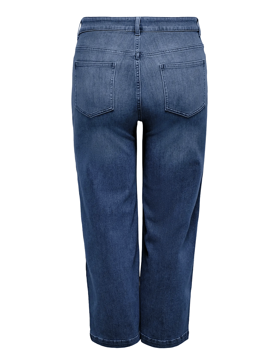 ONLY Carmakoma - CARWILLY HW CROP WIDE REA096 - slim fit -farkut - medium blue denim - 2