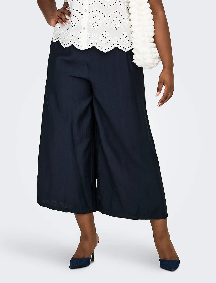 ONLY Carmakoma - CARJOANNA CALF SKIRT PANT WVN - navy blazer - 0