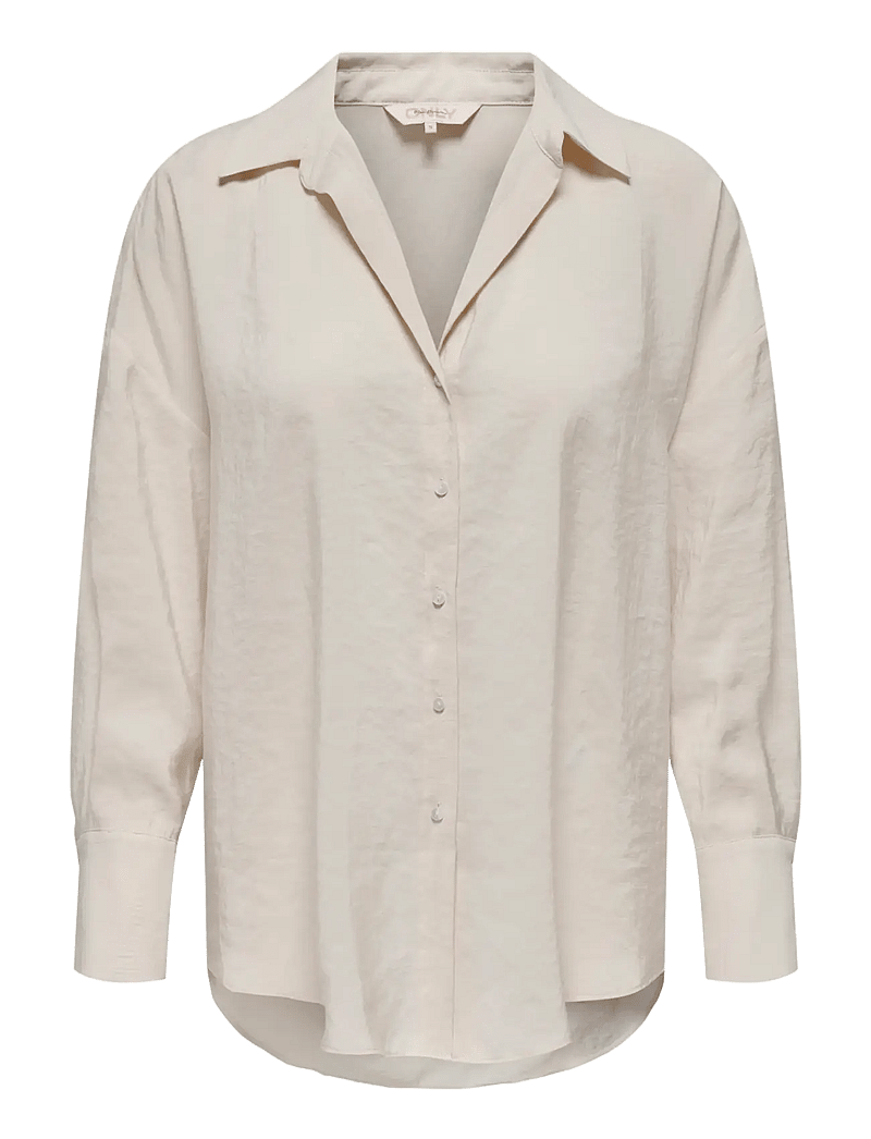 ONLY Carmakoma - CARZAZIMA L/S LOOSE SHIRT WVN NOOS - langärmlige hemden - antique white - 0