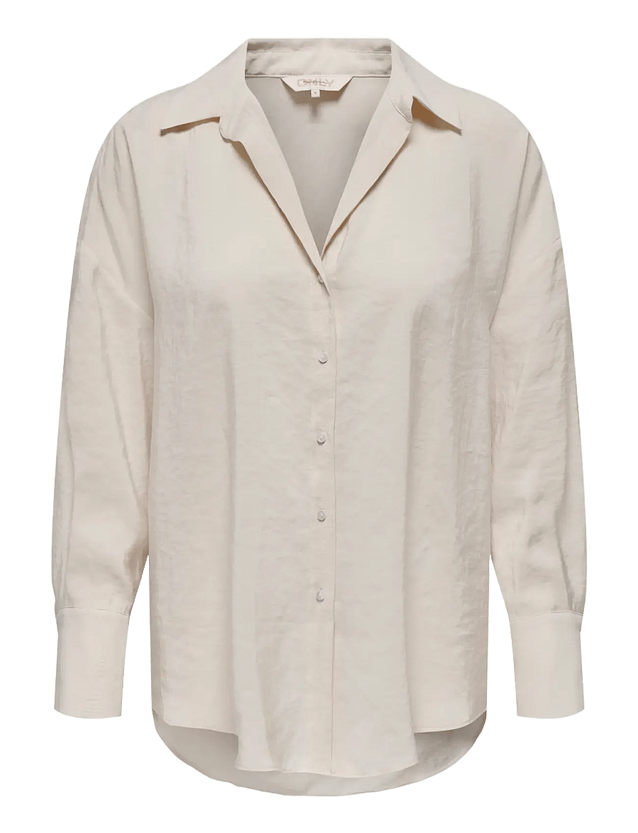 ONLY Carmakoma - CARZAZIMA L/S LOOSE SHIRT WVN NOOS - langærmede skjorter - antique white - 1