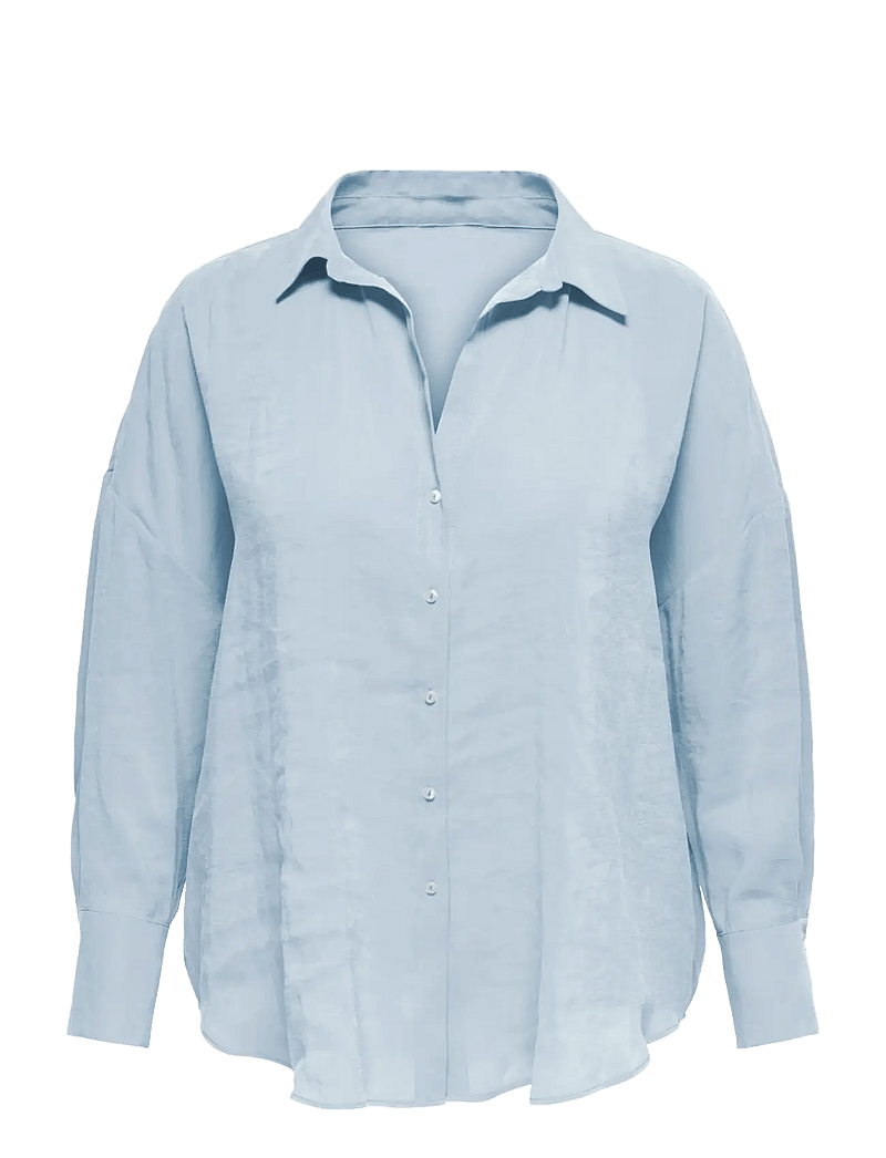 ONLY Carmakoma - CARZAZIMA L/S LOOSE SHIRT WVN NOOS - langærmede skjorter - chambray blue - 1