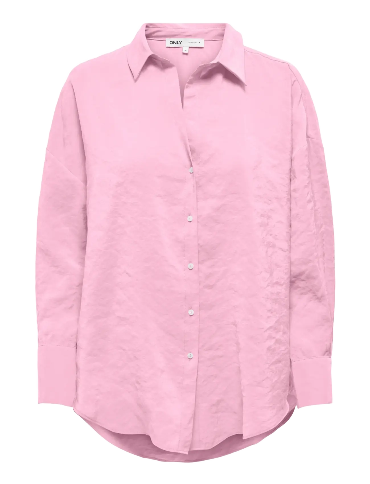 CARZAZIMA L/S LOOSE SHIRT WVN NOOS - PINK LADY