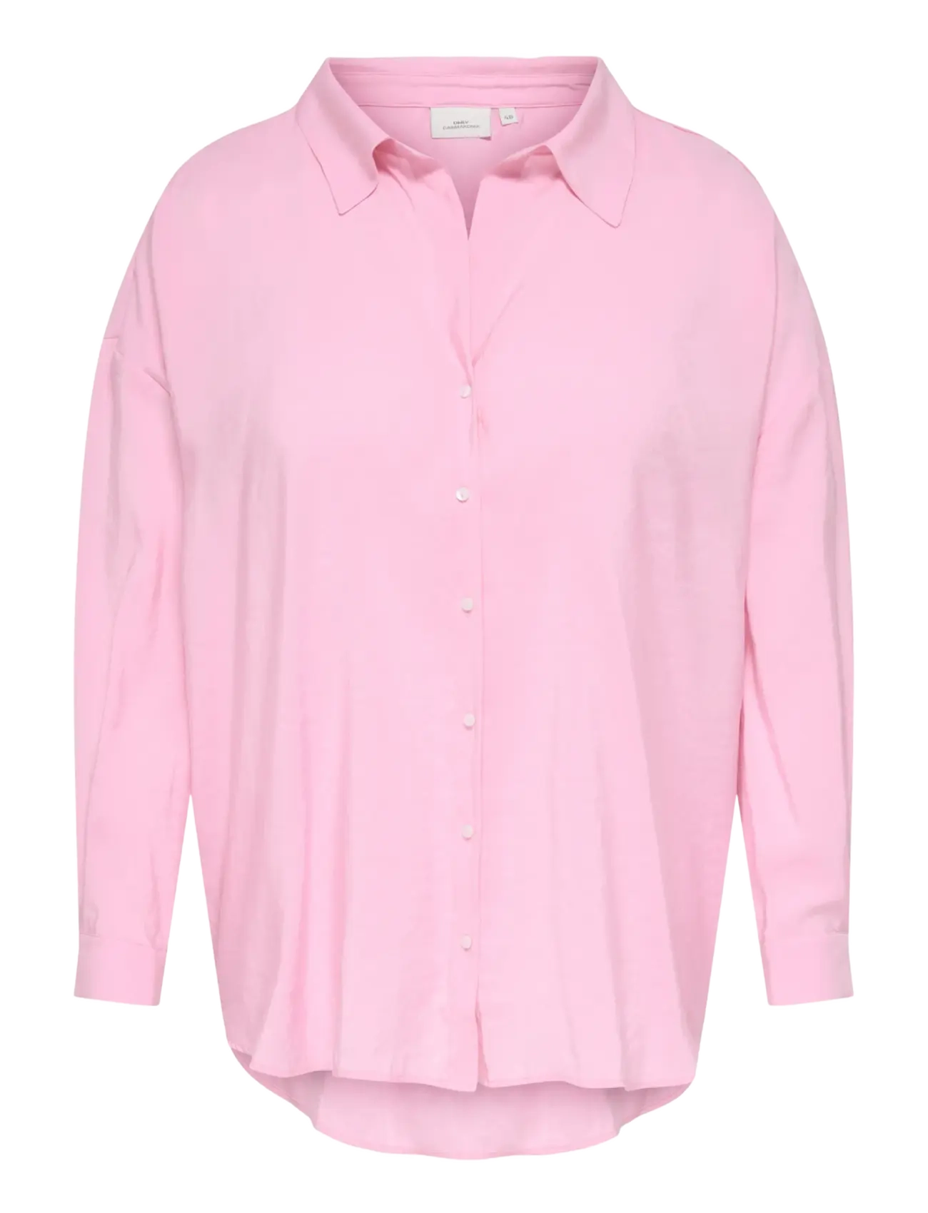 ONLY Carmakoma CARZAZIMA L/S LOOSE SHIRT WVN NOOS - Tøj - PINK LADY / pink/rose