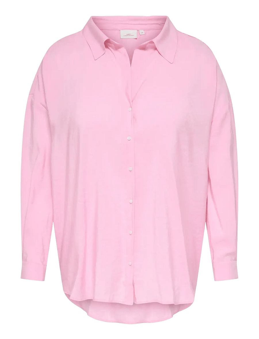 ONLY Carmakoma - CARZAZIMA L/S LOOSE SHIRT WVN NOOS - chemises à manches longues - pink lady - 1