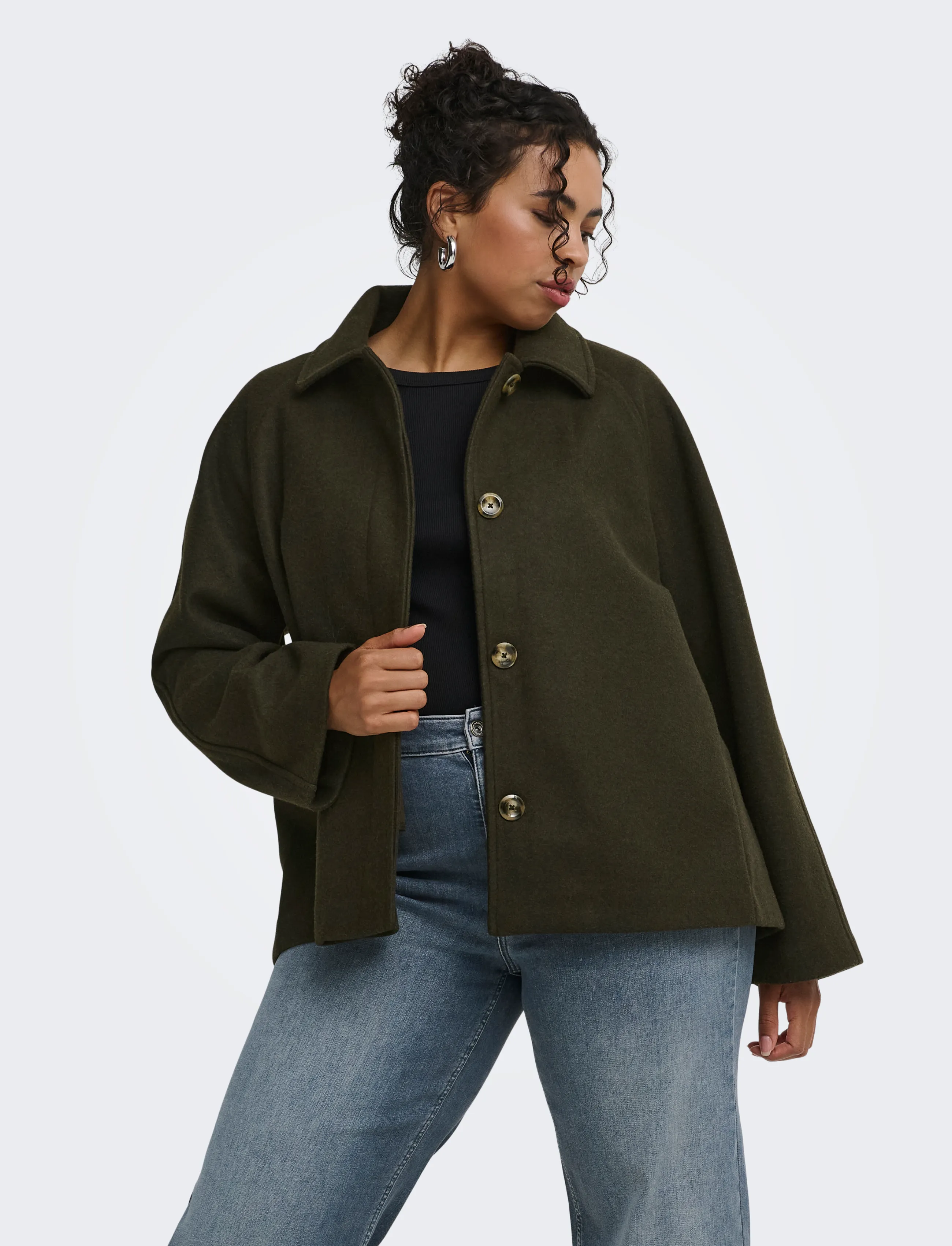 ONLY Carmakoma CAREVIE JACKET OTW - Jackets & Coats - DARK OLIVE / khaki/green