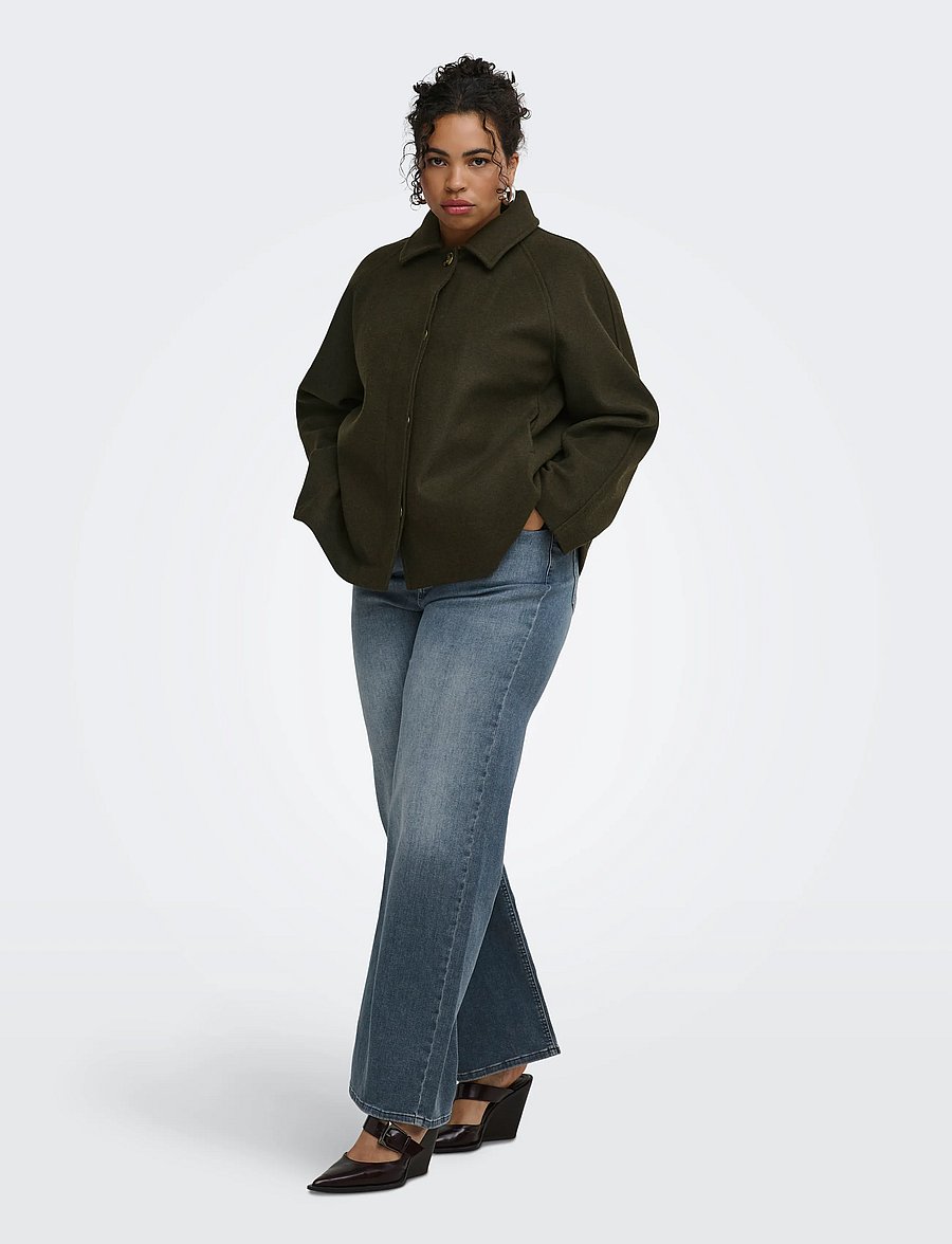 ONLY Carmakoma - CAREVIE JACKET OTW - light jackets - dark olive - 4