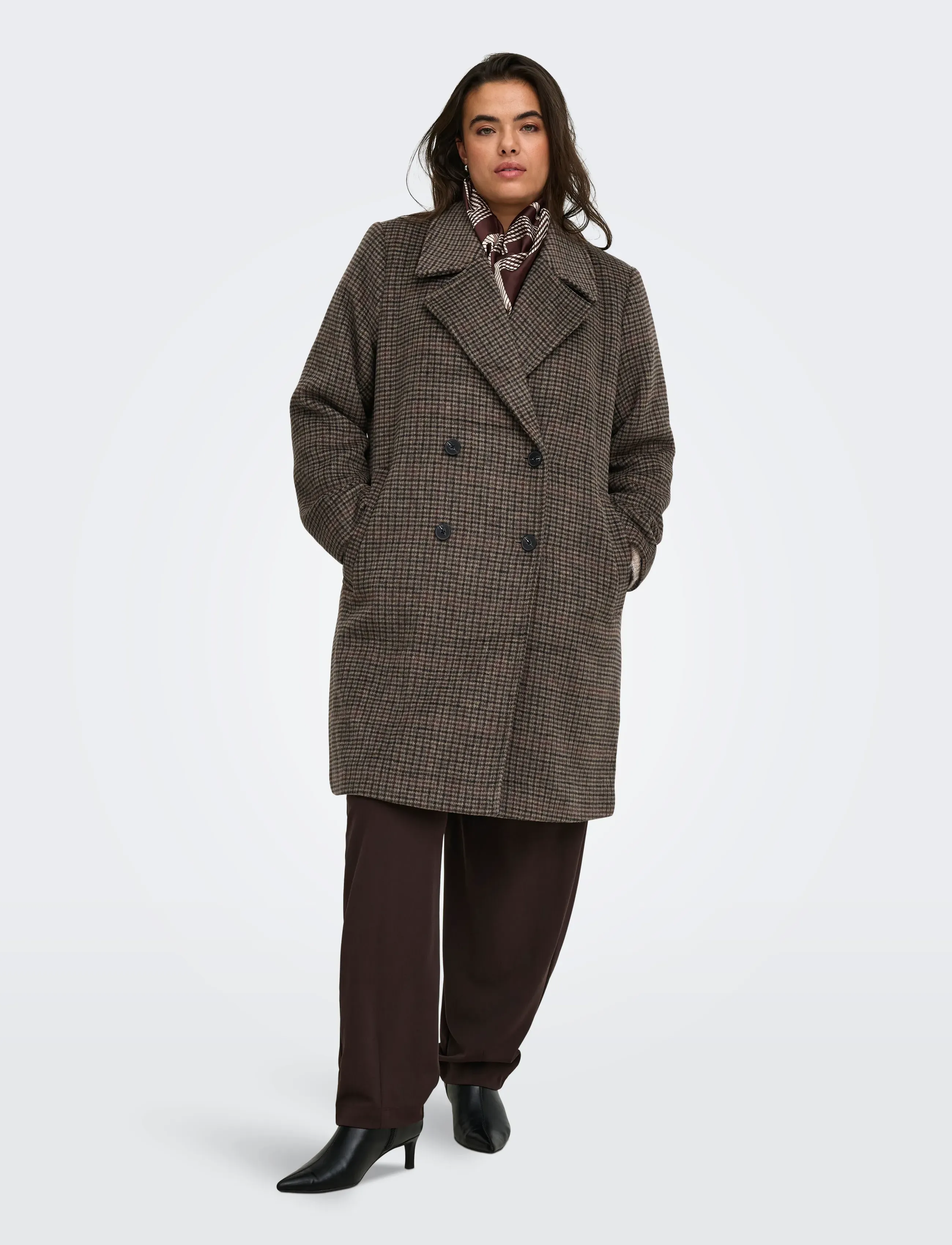 ONLY Carmakoma CARTENNA LONG COAT OTW - Joped ja mantlid - FUNGI / brown