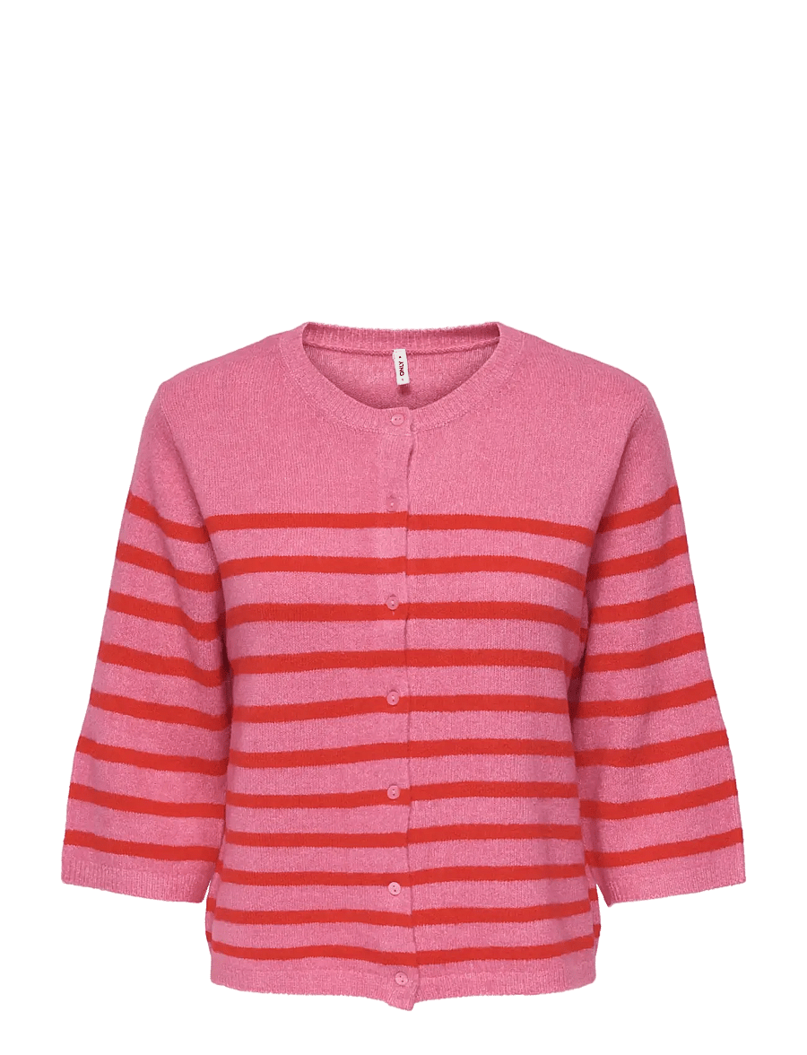 ONLY Carmakoma - CARVIOLA SS O-NECK CARDIGAN KNT - cardigans - wild orchid - 0
