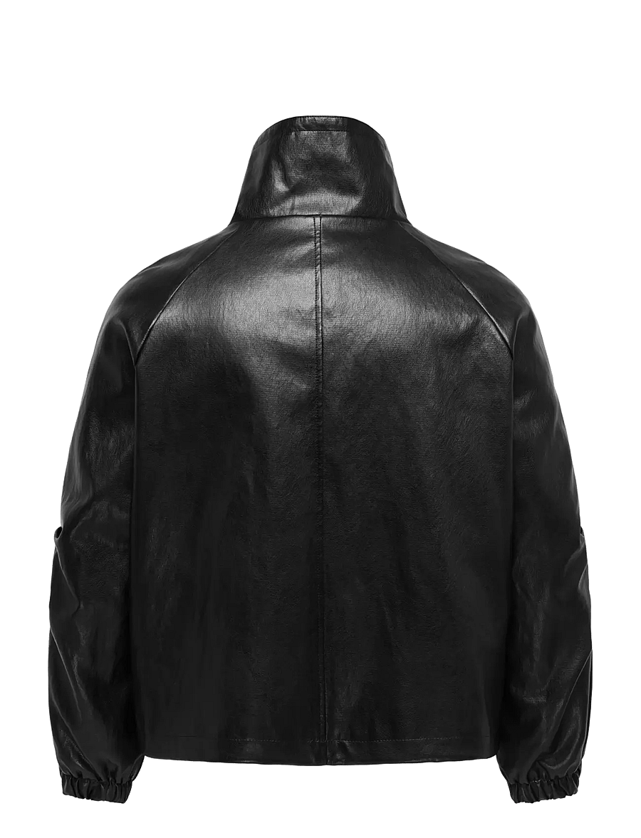 ONLY Carmakoma - CARMINI FAUX LEATHER JACKET OTW - black - 1