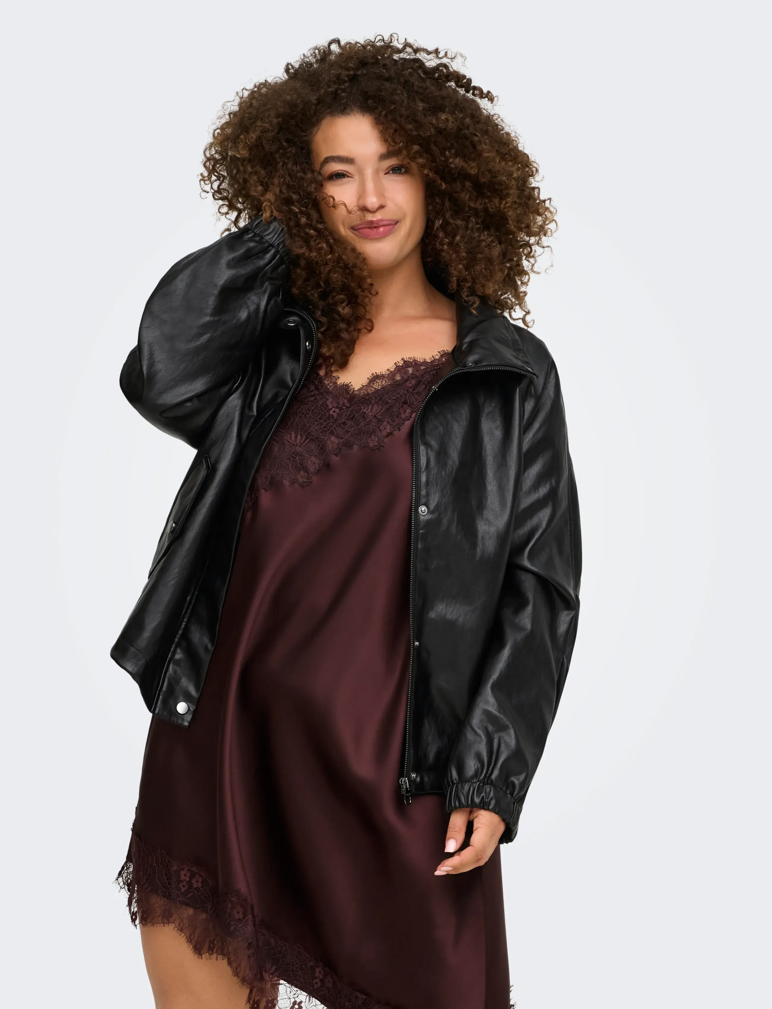 Carmini Faux Leather Jacket Otw