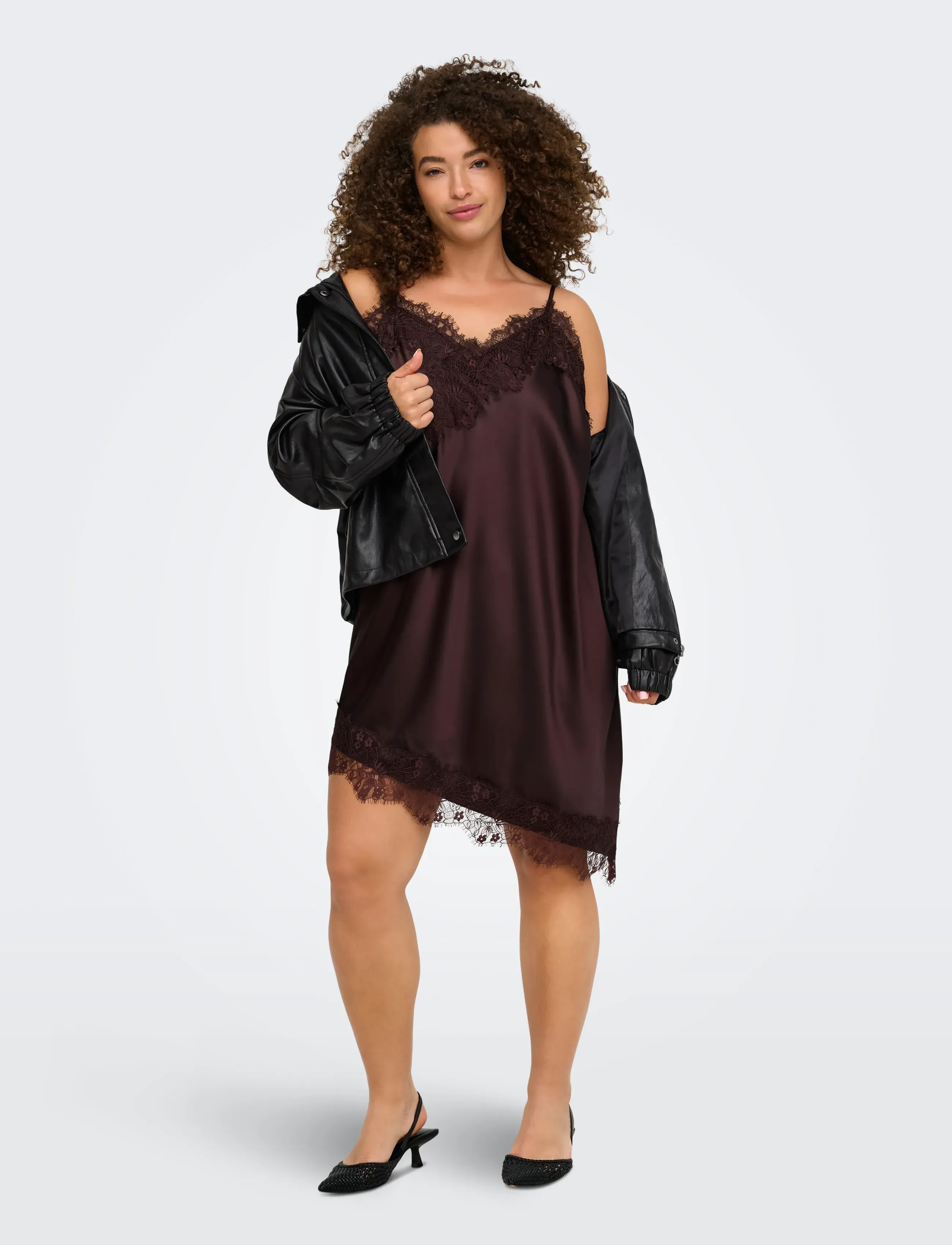 ONLY Carmakoma - CARMINI FAUX LEATHER JACKET OTW - vårjackor - black - 4