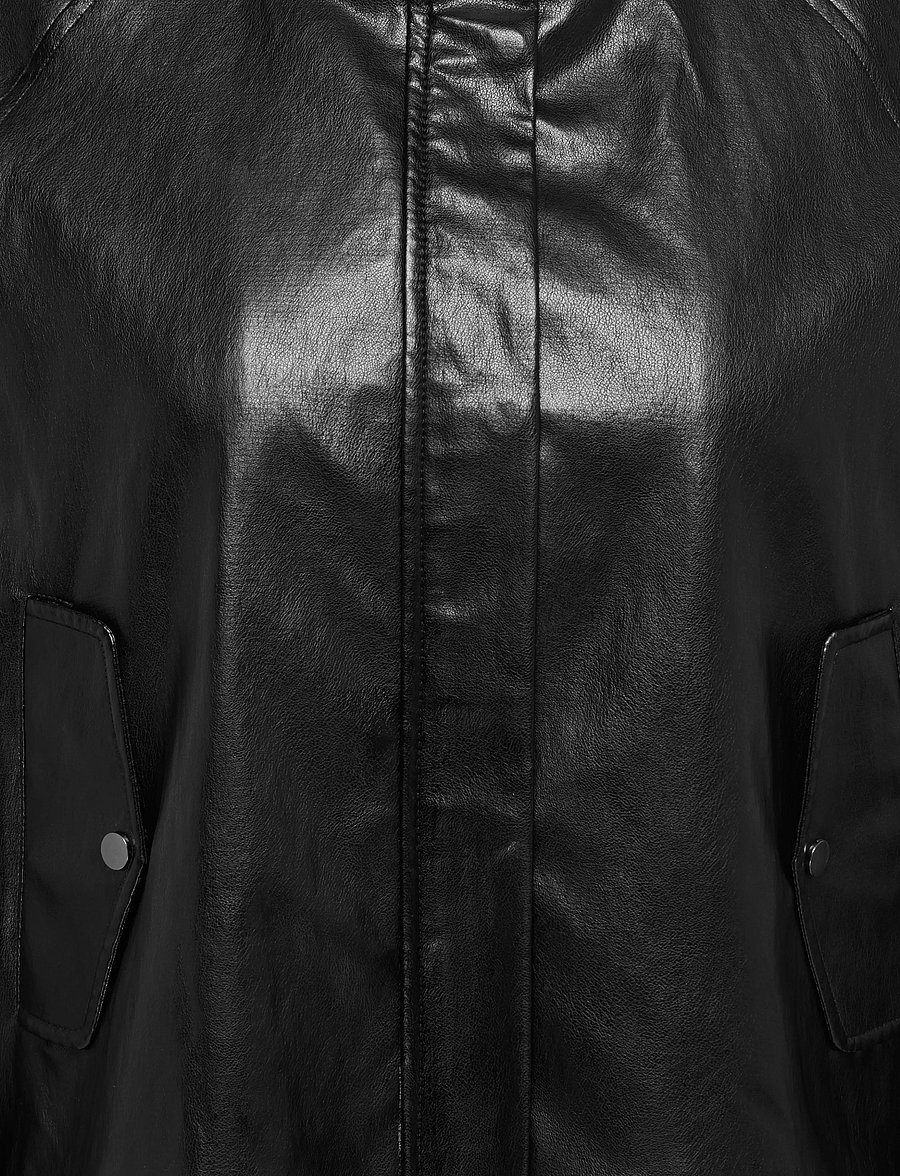 ONLY Carmakoma - CARMINI FAUX LEATHER JACKET OTW - black - 2