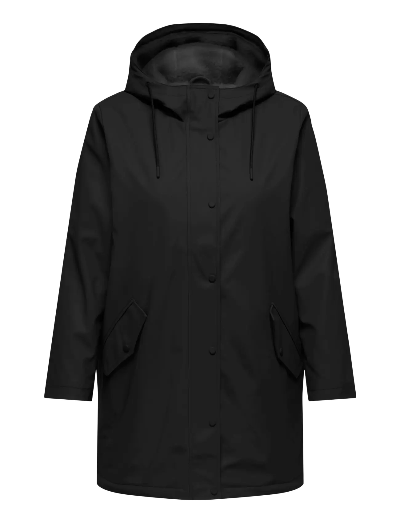 ONLY Carmakoma CARSALLY TEDDY RAINCOAT OTW - Kläder - BLACK / black