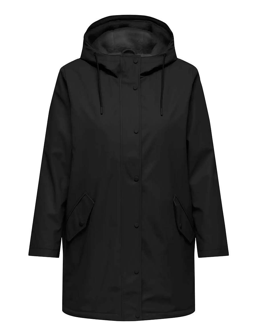 ONLY Carmakoma - CARSALLY TEDDY RAINCOAT OTW - black - 0