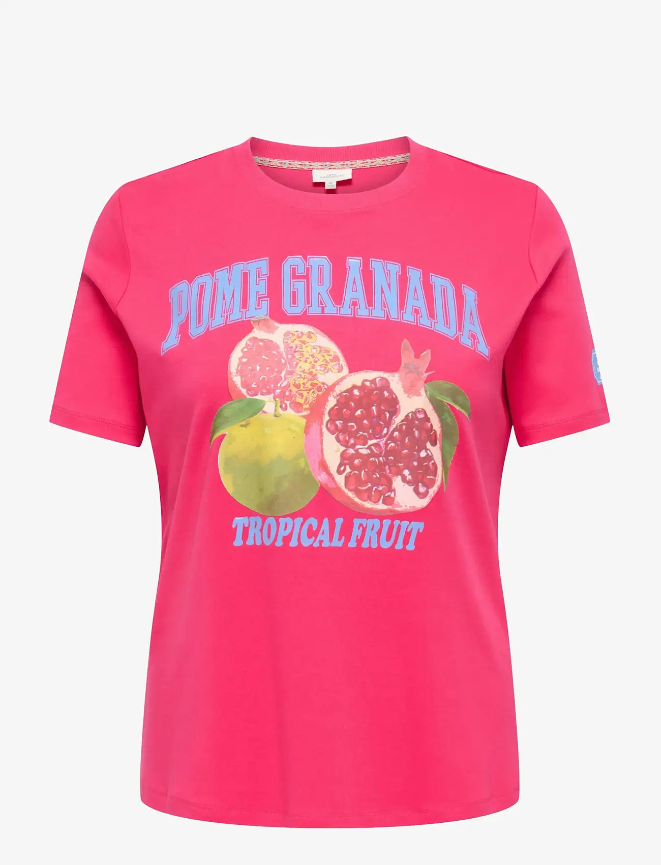 ONLY Carmakoma - CARJENNY SS PRINT JEANS TEE JRS - t-särgid - raspberry - 1