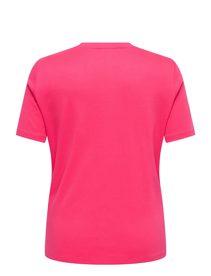ONLY Carmakoma - CARJENNY SS PRINT JEANS TEE JRS - t-särgid - raspberry - 2
